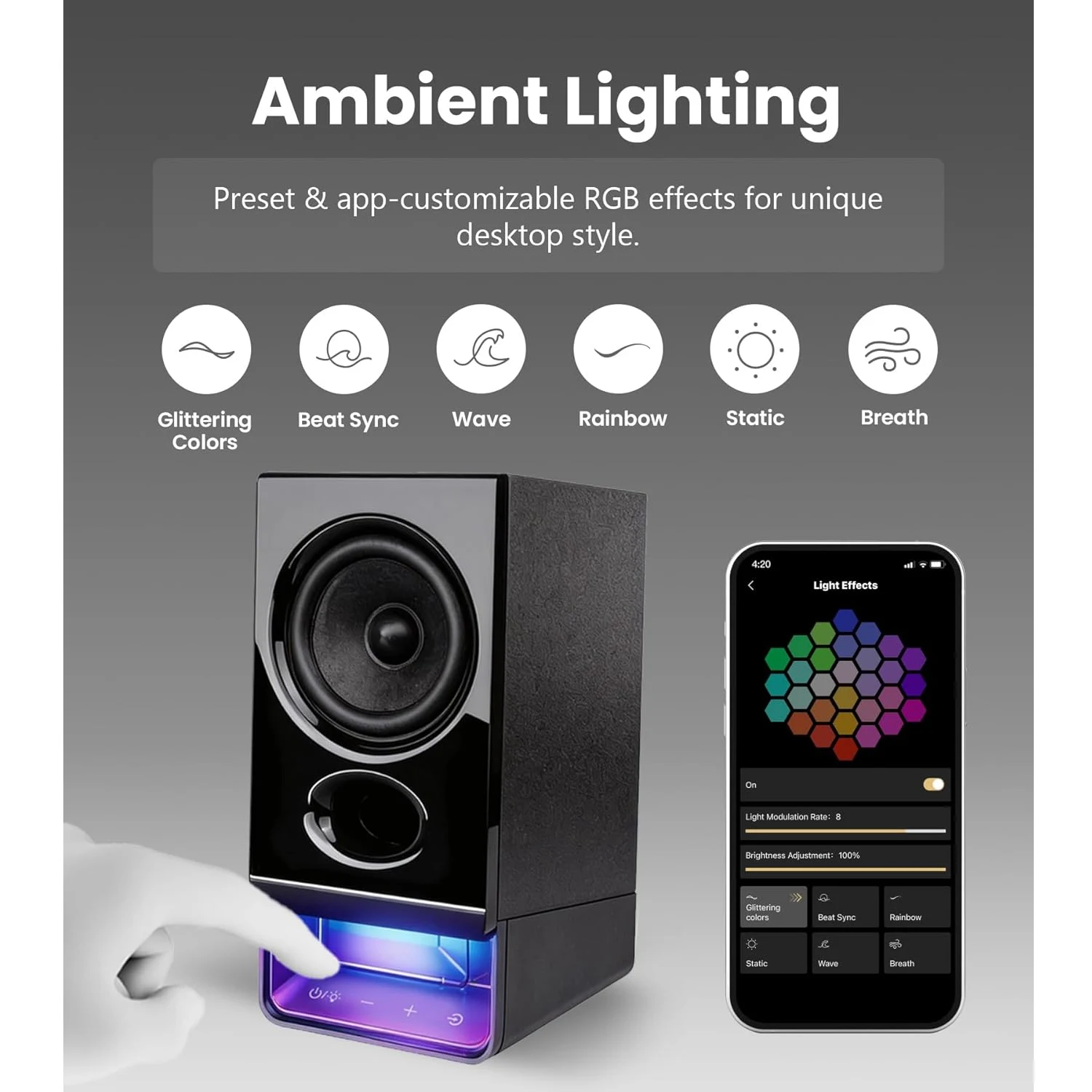 Edifier R20BT USB-Powered Speaker with Bluetooth, Black / Чанга яригч / - зураг 6