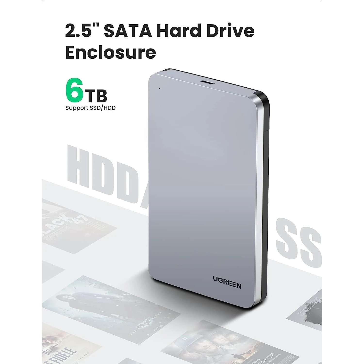 UGREEN USB-C SATA 2.5inch Hard Drive Enclosure 70499 ( Хардны хайрцаг ) - зураг 3