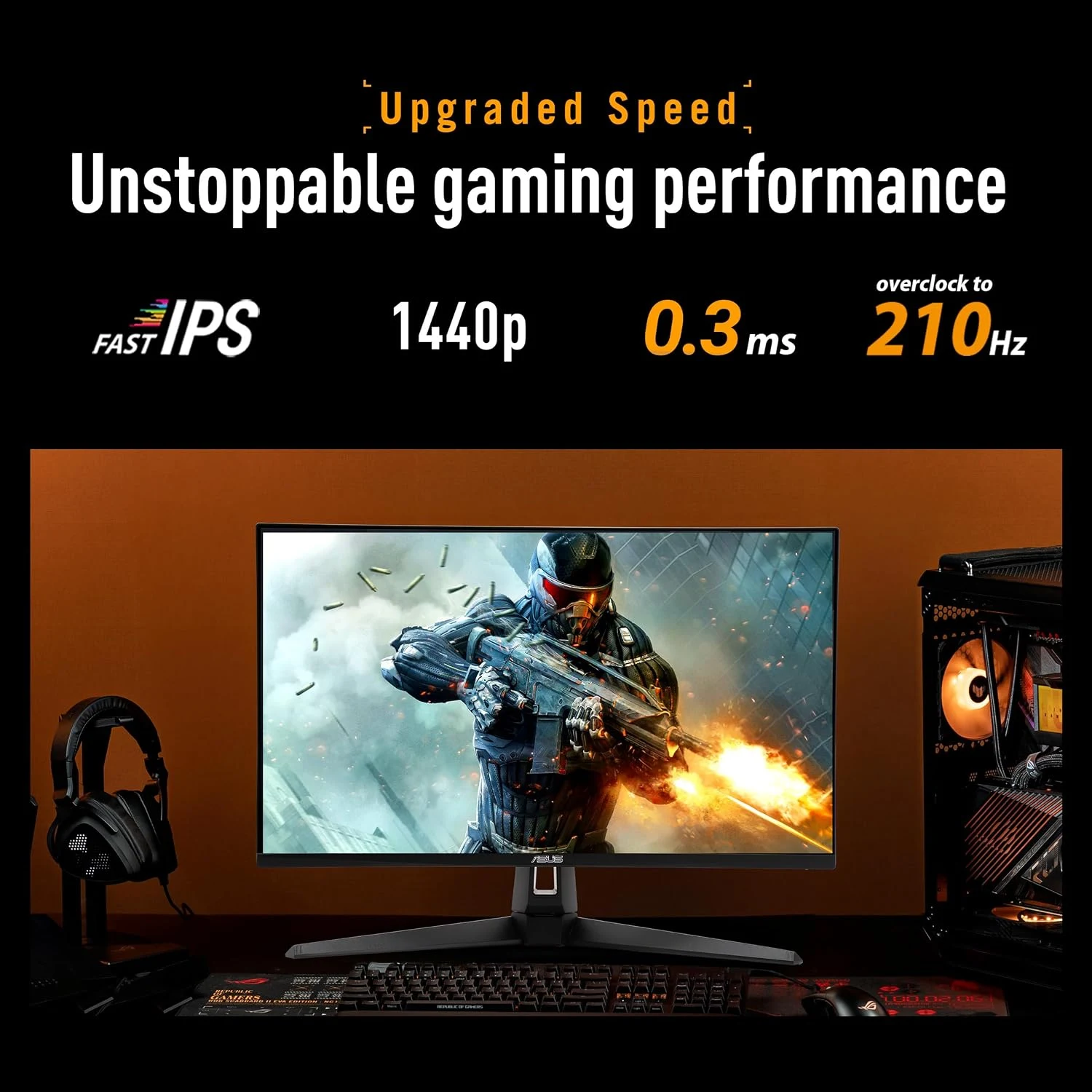 ASUS TUF Gaming VG27AQ5A 27-inch 210Hz FHD IPS Gaming Monitor / Компьютерийн Дэлгэц / - зураг 7