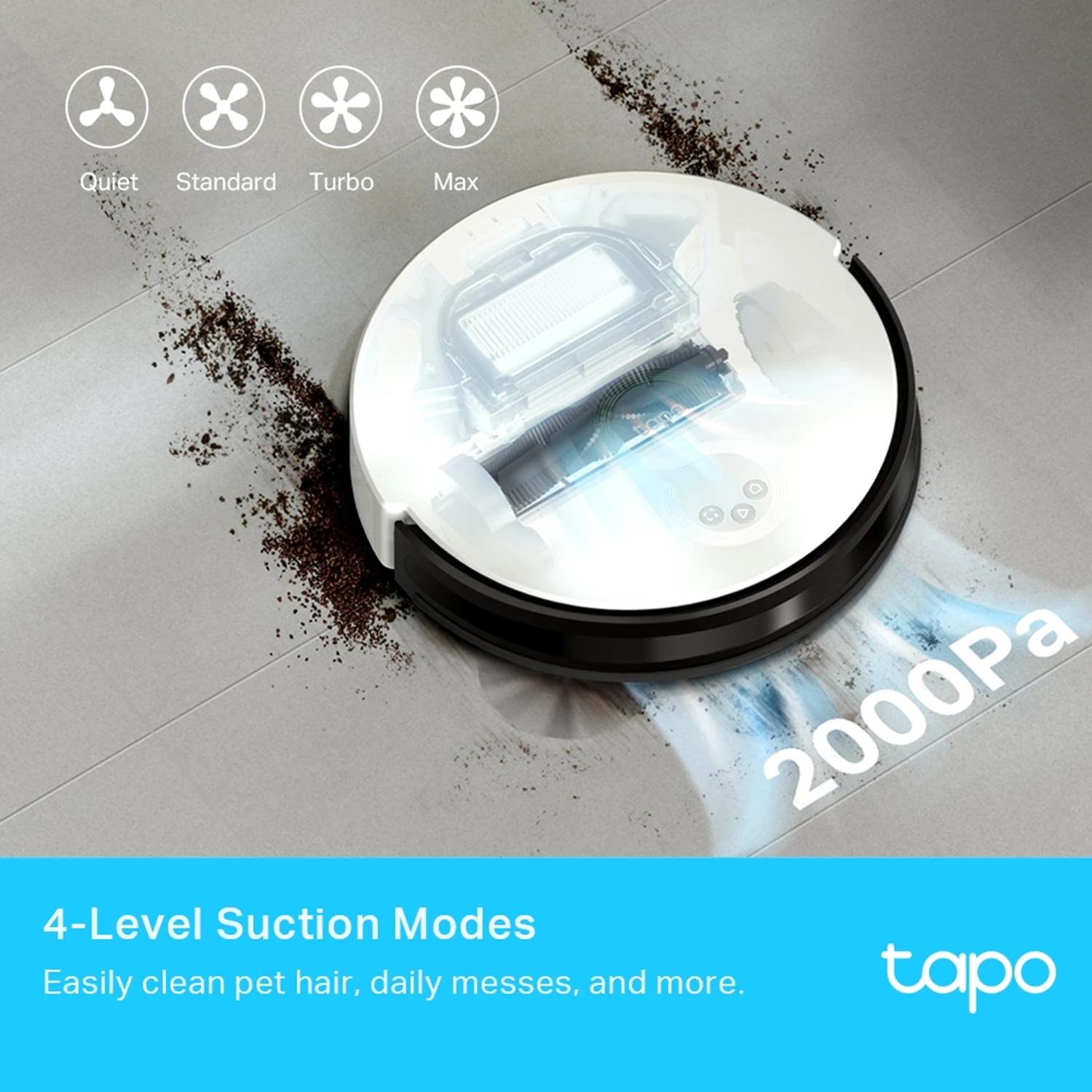 Tapo RV10 Plus Robot Vacuum & Mop + Smart Auto-Empty Dock - зураг 5