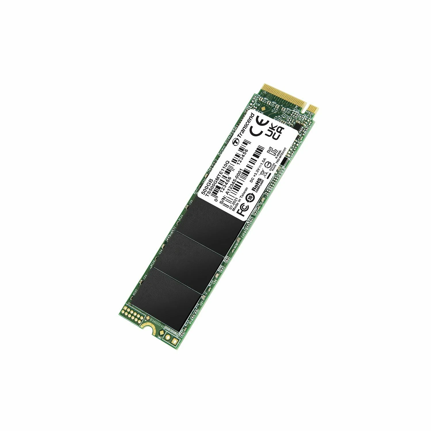 Transcend 500GB 110Q NVMe PCIe Gen3 M.2 2280 Internal SSD /TS500GMTE110Q/ - зураг 3