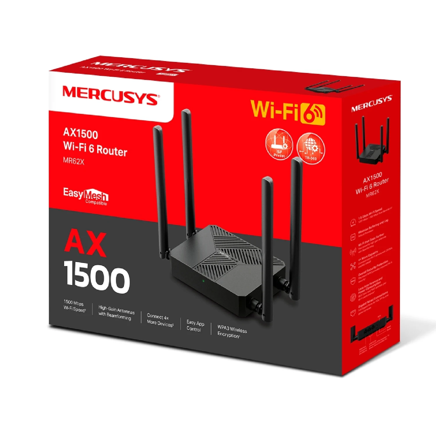 Mercusys MR62X AX1500 Dual-Band Wi-Fi6 Router / Свич салаалагч , Сүлжээний Төхөөрөмж / - зураг 5