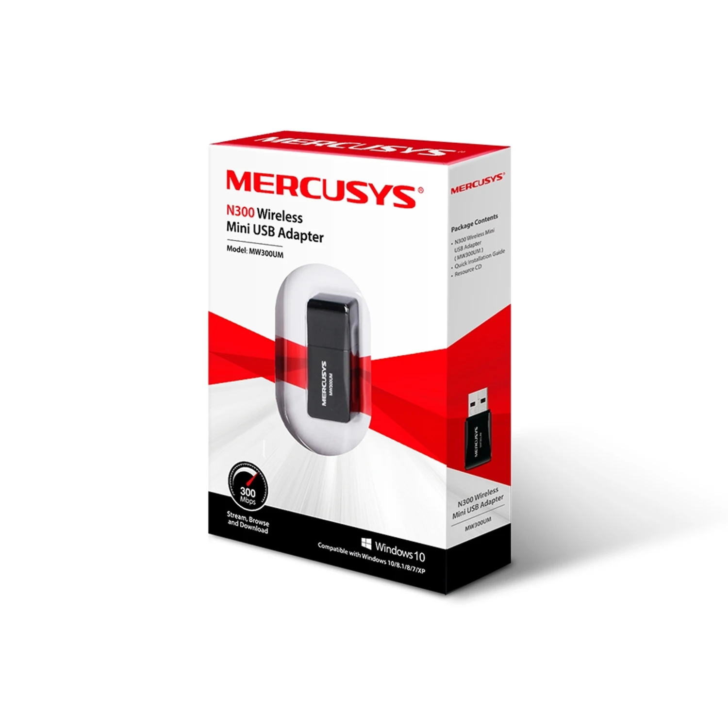Mercusys MW300UM N300 Wireless Mini USB Adapter - зураг 4