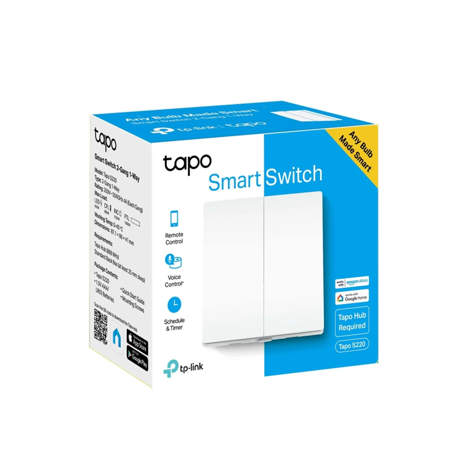 Tapo S220 Smart Light Switch, 2-Gang 1-Way / Гэрийн ухаалаг систем , Гэрлийн унтраалга / - зураг 4