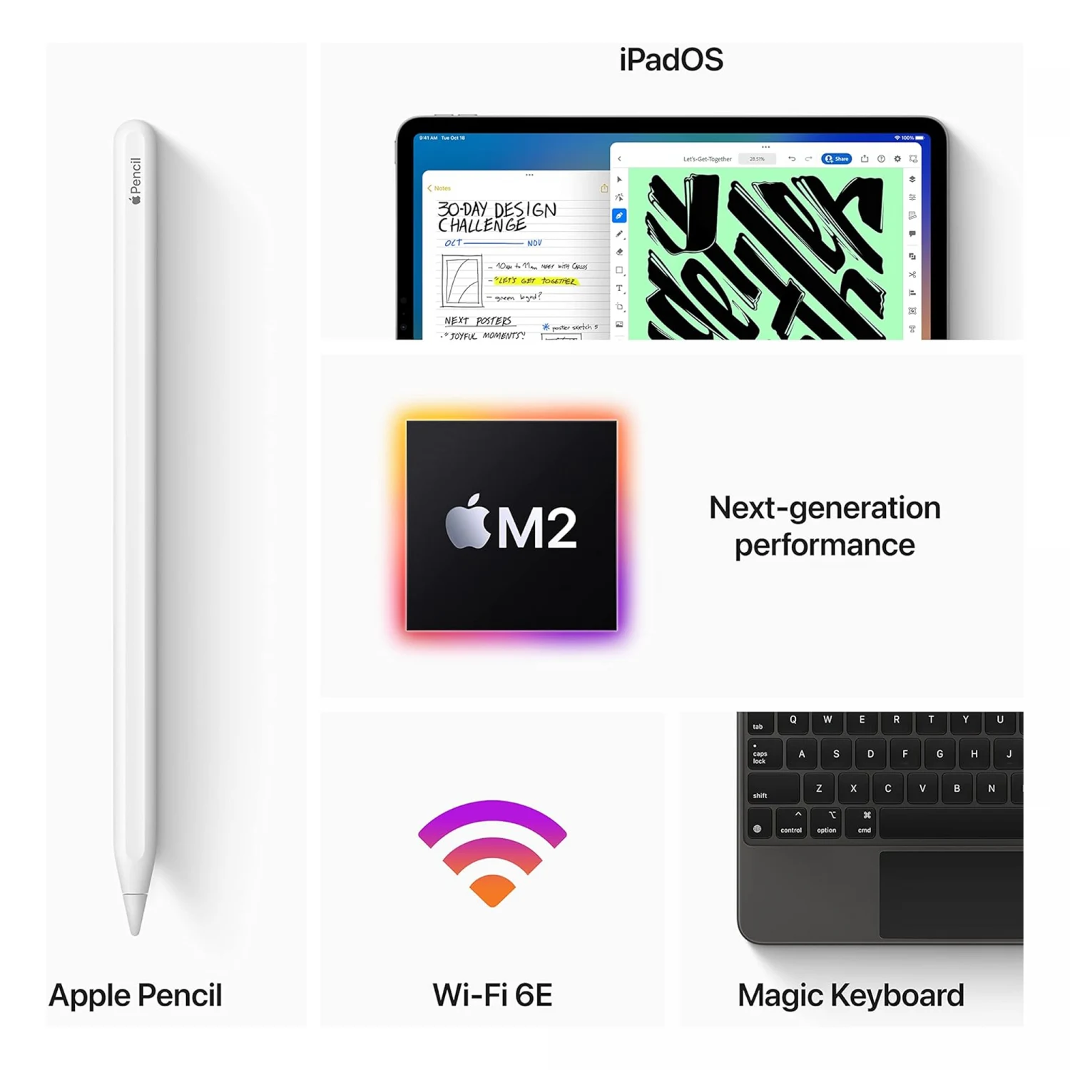 Apple iPad Pro 12.9-inch (6th gen) M2-chip Wi-Fi 256GB Space Grey /MNXR3/ / Таблет / - зураг 5