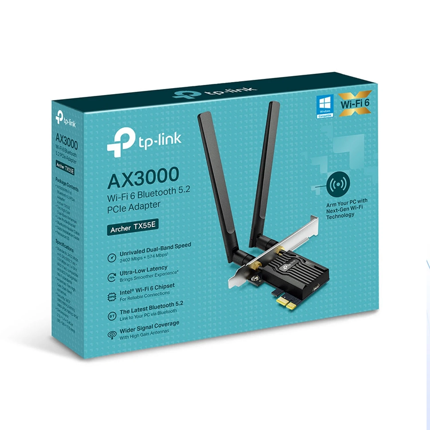 TP-Link Archer TX55E AX3000 Wi-Fi 6 Bluetooth 5.2 PCIe Adapter - зураг 5