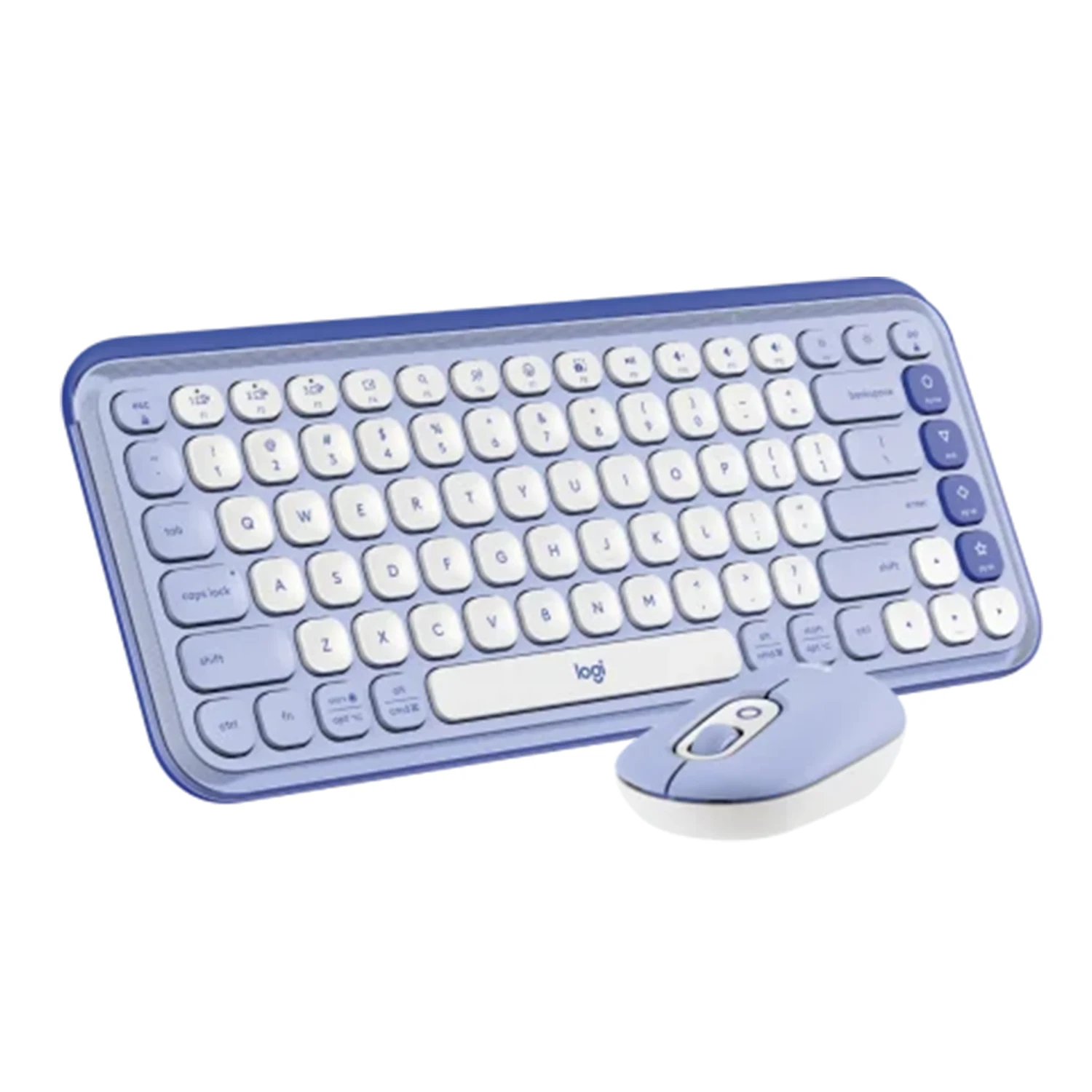 Logitech POP ICON Wireless Keyboard & Mouse Combo, Purple - зураг 3