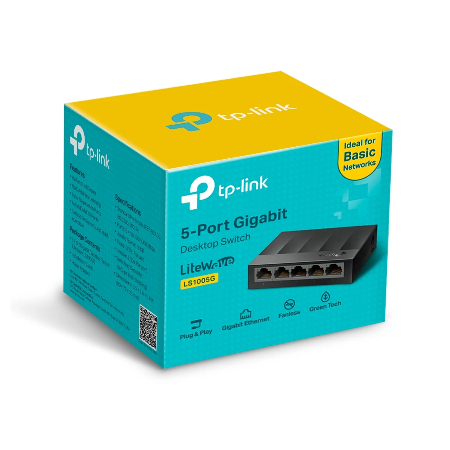 TP-Link LS1005G 5-Port Gigabit Desktop Switch ( Свич Салаалагч , Сүлжээний Төхөөрөмж ) - зураг 4