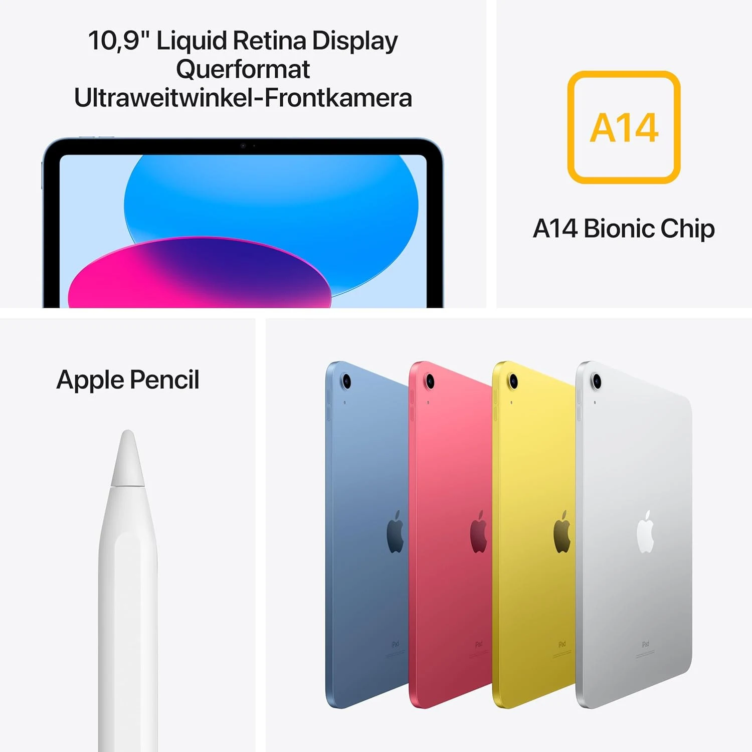 Apple iPad 10.9-inch (10th gen) Wi-Fi 64GB Yellow /MPQ23/ / Таблет / - зураг 2
