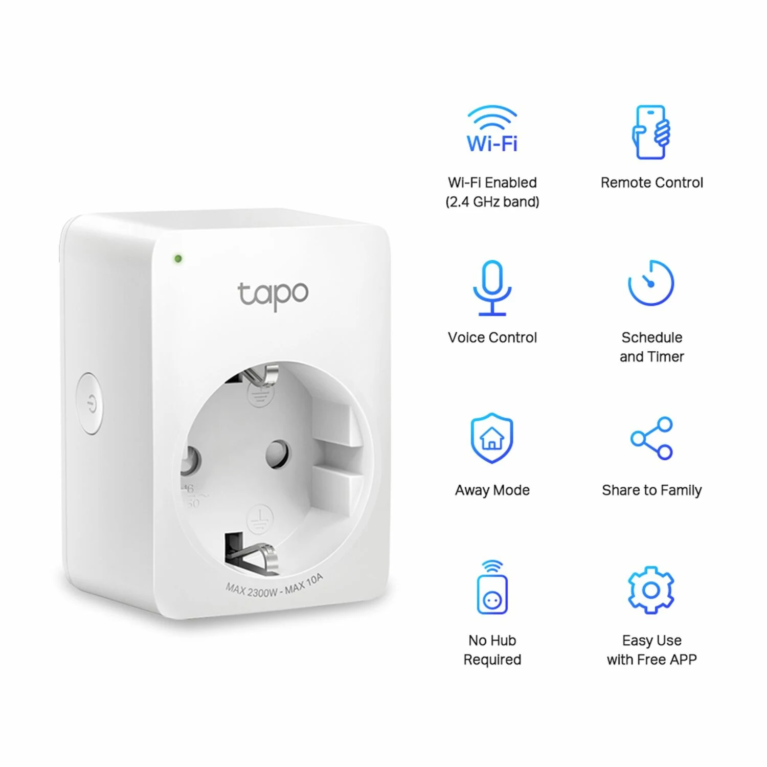 Tapo P100 Mini Smart Wi-Fi Plug (1-pack) / Ухаалаг залгуур / - зураг 2