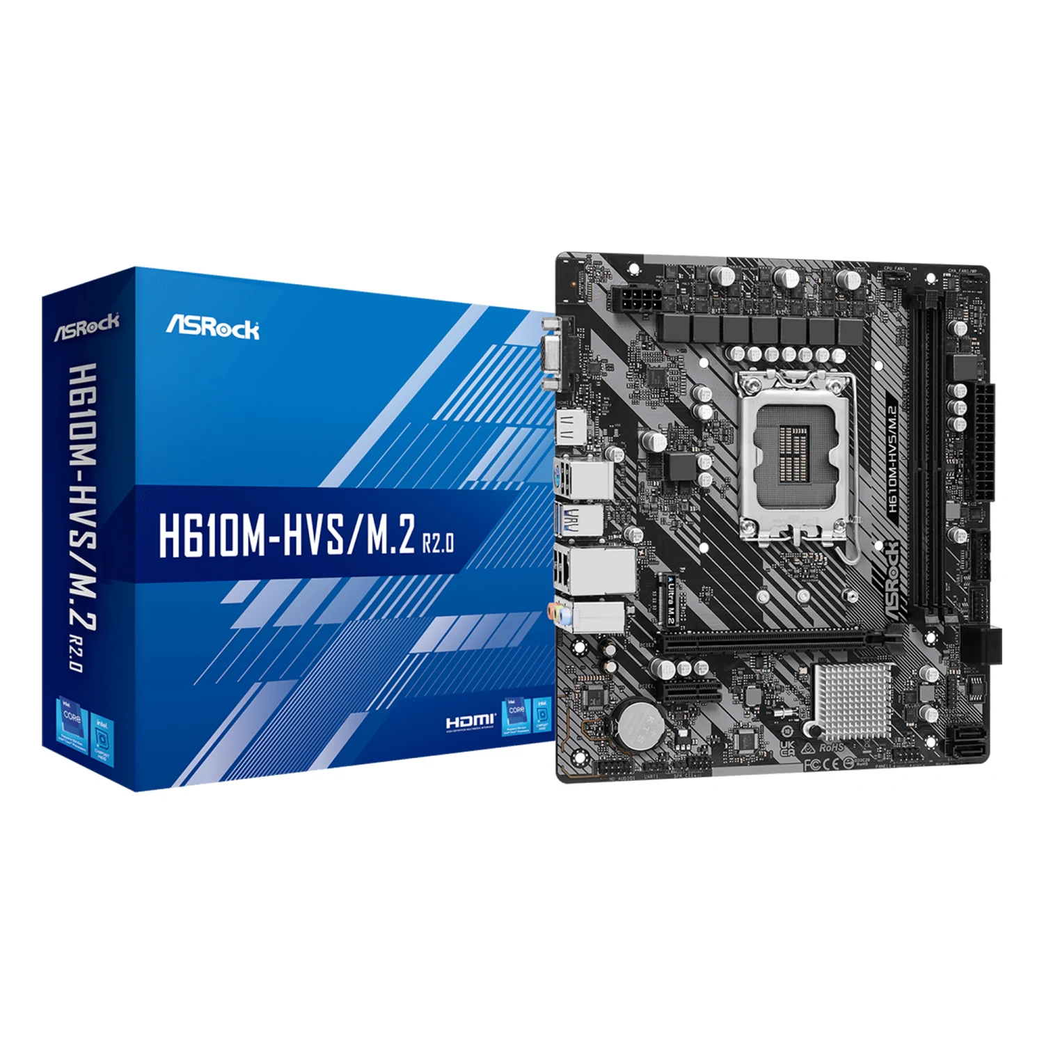 ASRock H610M-HVS/M.2 R2 Motherboard - зураг 2