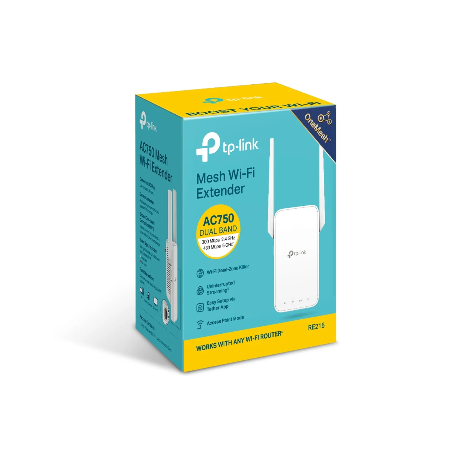 TP-Link RE215 AC750 OneMesh Wi-Fi Range Extender - зураг 4