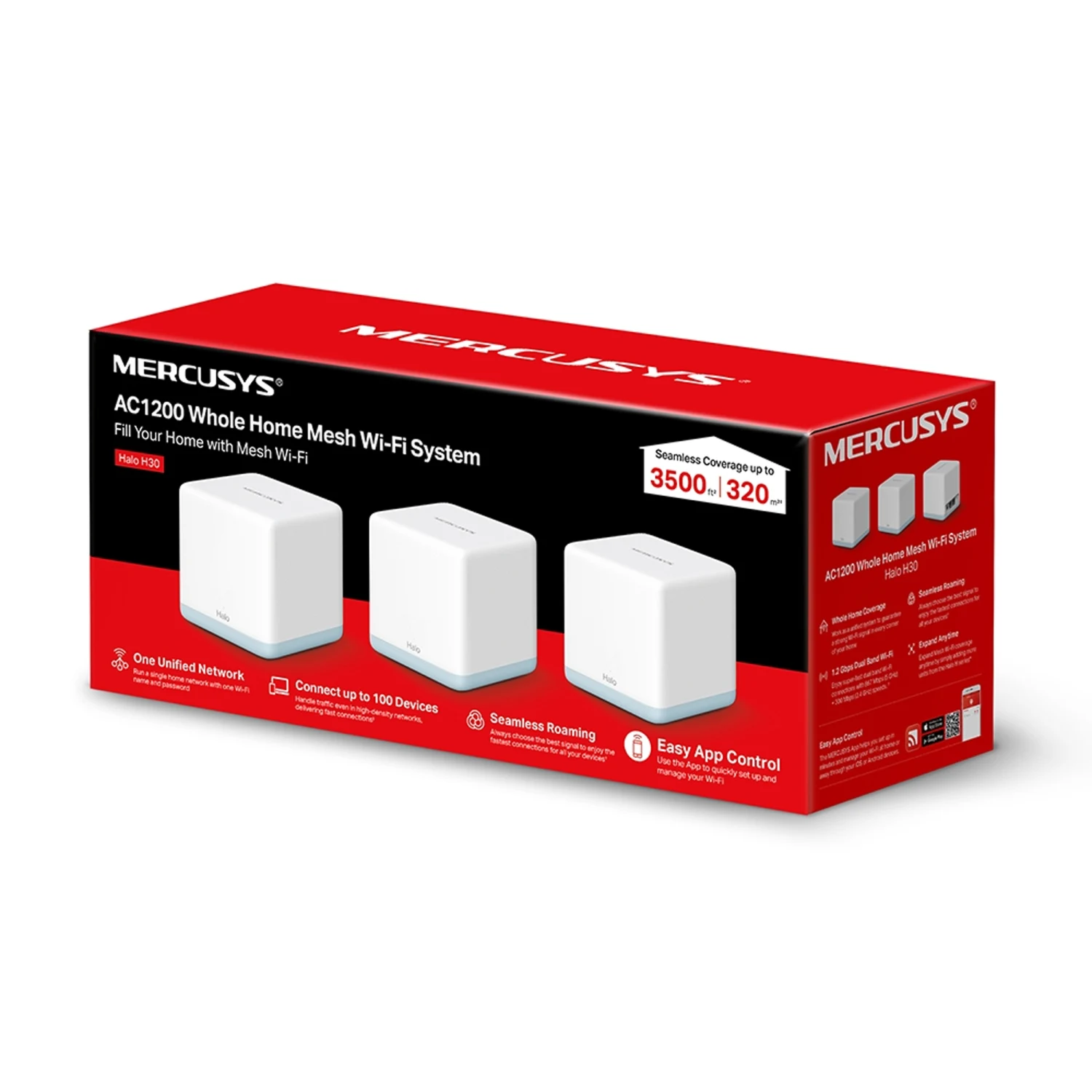Mercusys Halo H30 (3-pack) AC1200 Whole Home Mesh Wi-Fi System - зураг 6