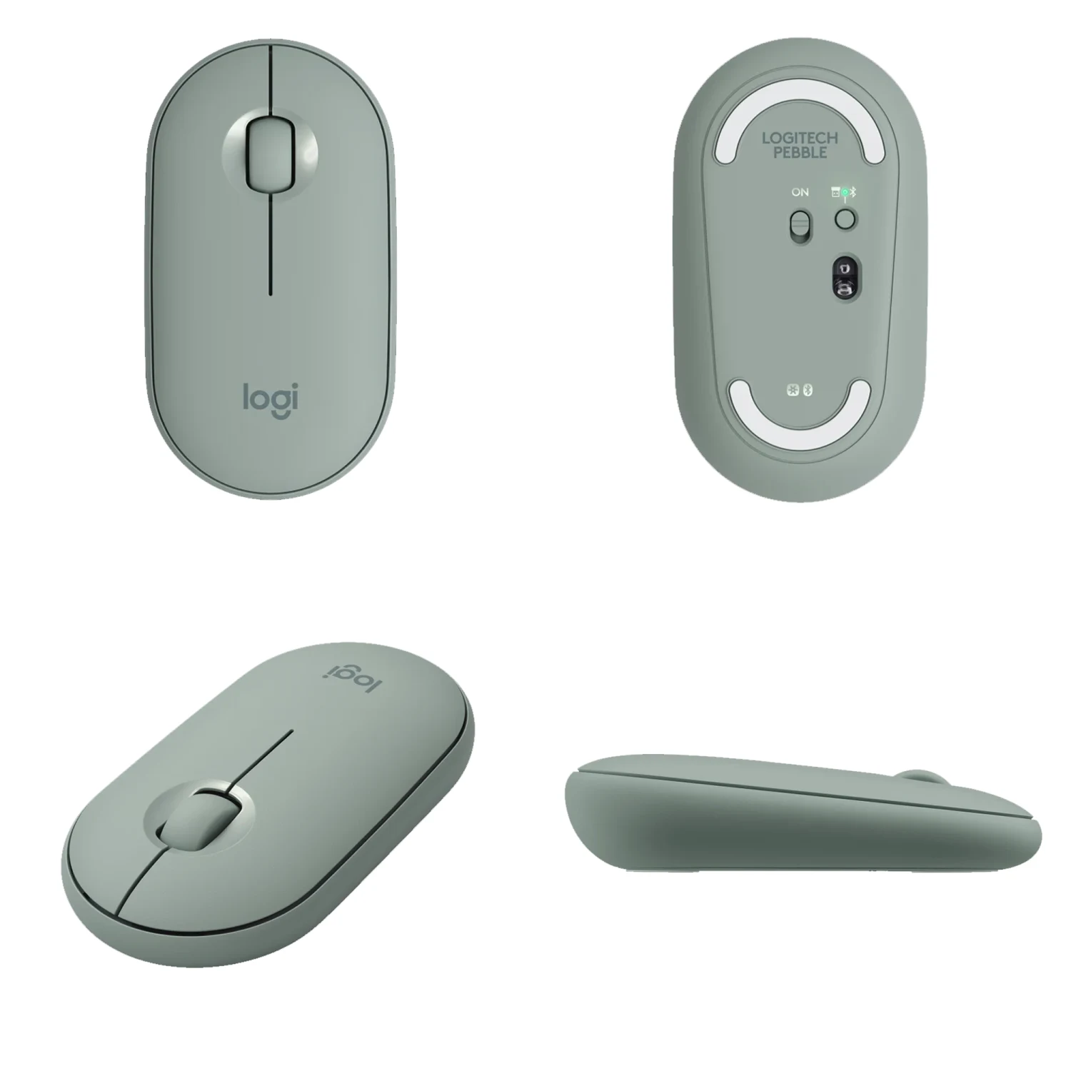 Logitech Silent Wireless Mouse with Bluetooth, Green Pebble - зураг 3