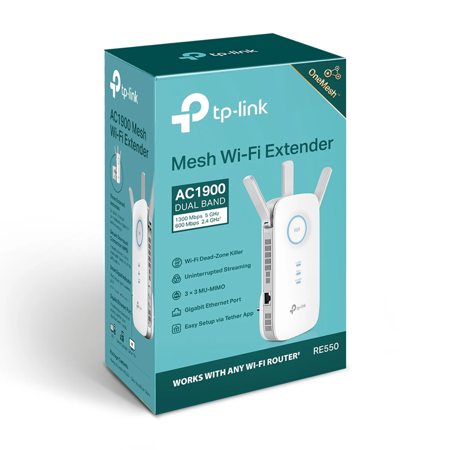 TP-Link RE550 AC1900 Dual-Band Wireless Mesh Wi-Fi Range Extender - зураг 5