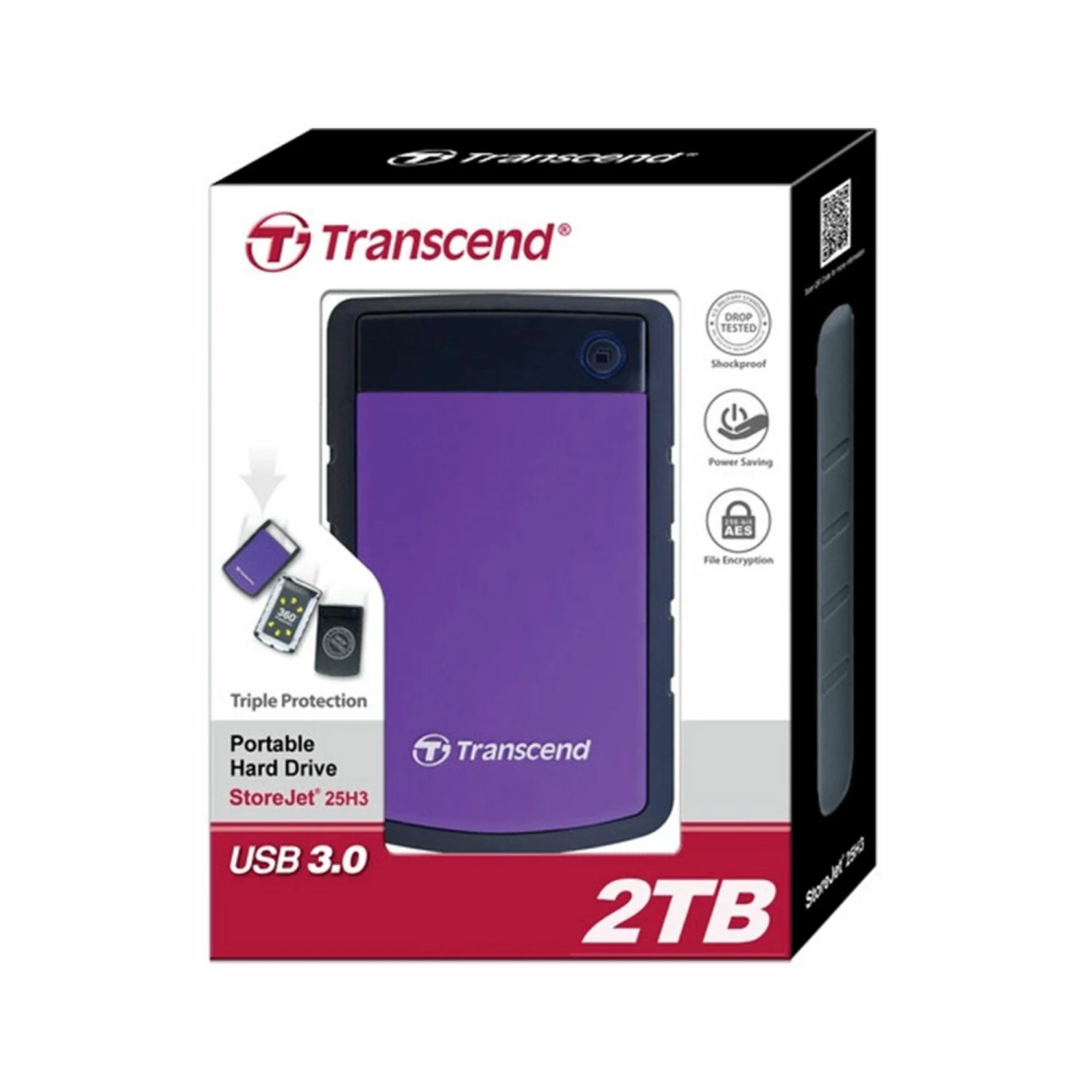 Transcend 2TB USB 3.1 StoreJet 25H3 2.5-inch Portable Hard Drive Purple TS2TSJ25H3P / Зөөврийн Хард / - зураг 4