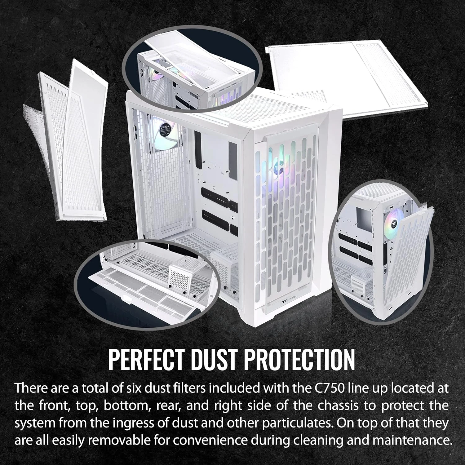 Thermaltake Case Steel Shadow Transparent S White /CA-1C5-00F6WN-01/ - зураг 6