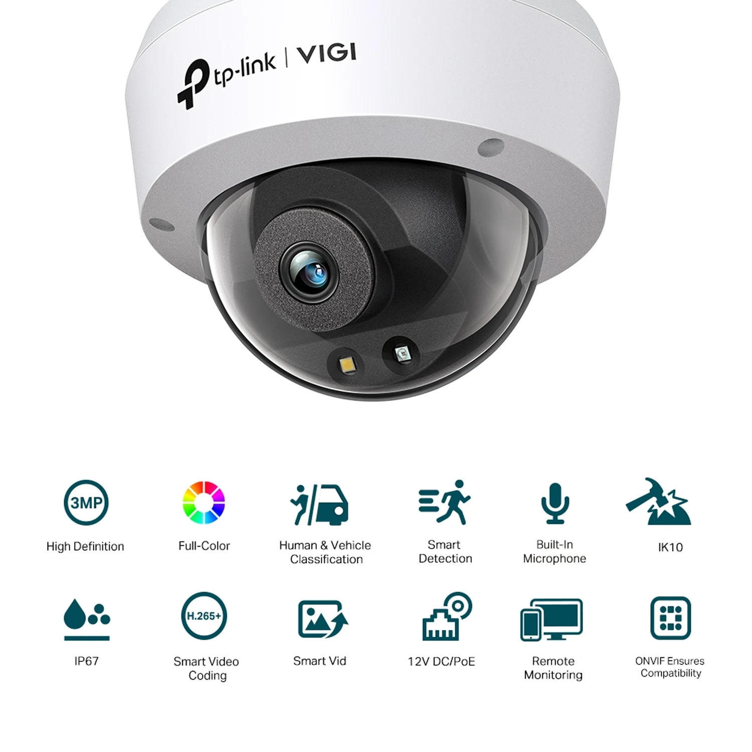 TP-Link VIGI C230 3MP Full-Color Dome Network Camera / Дотор Хяналтын Камер / - зураг 2