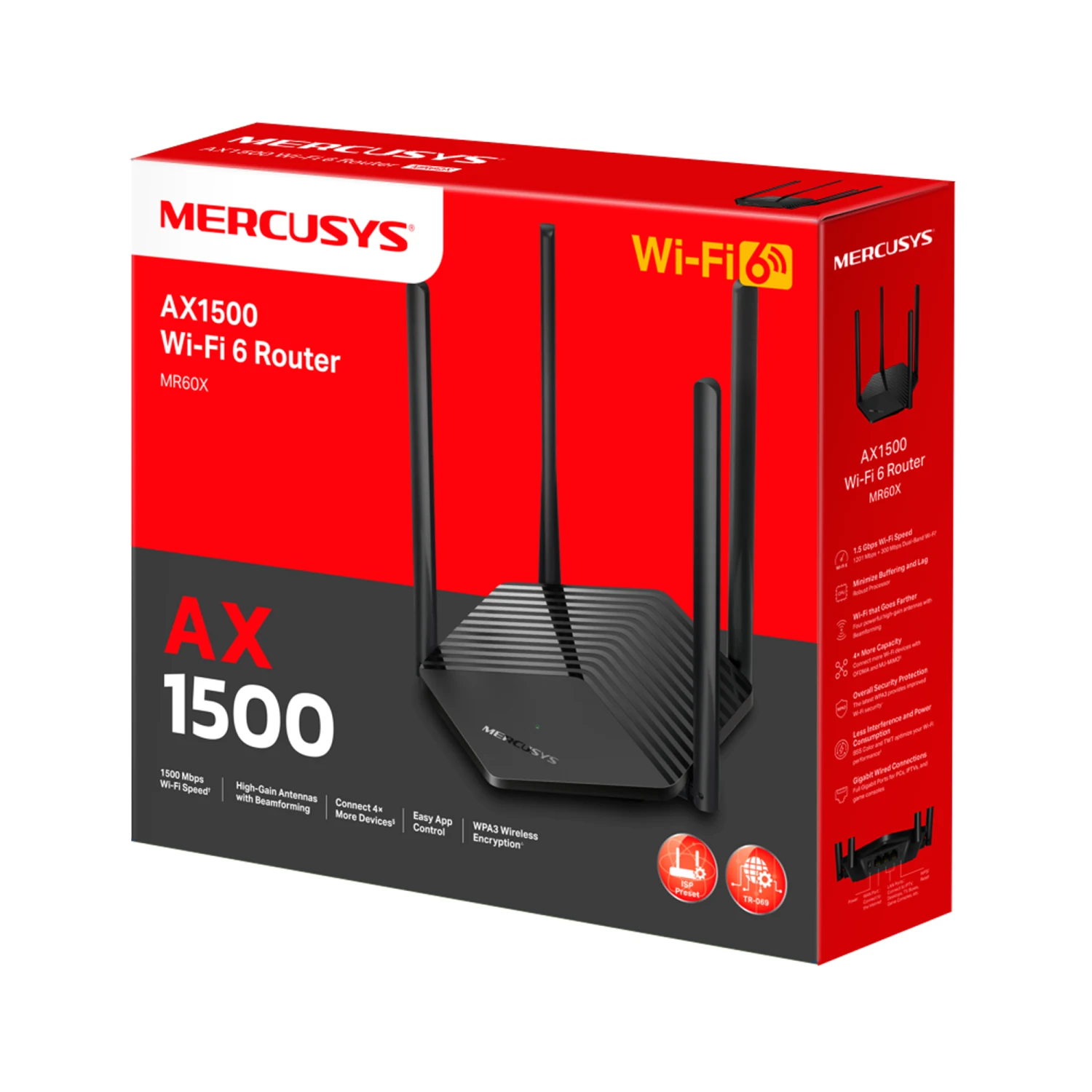 Mercusys MR60X AX1500 Wi-Fi6 Router / Свич салаалагч , Сүлжээний Төхөөрөмж / - зураг 3