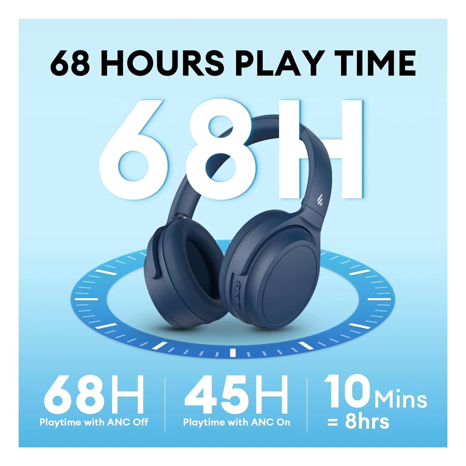 Edifier WH700NB Active Noise Cancelling Bluetooth Headphones, Navy / Чихэвч / - зураг 3