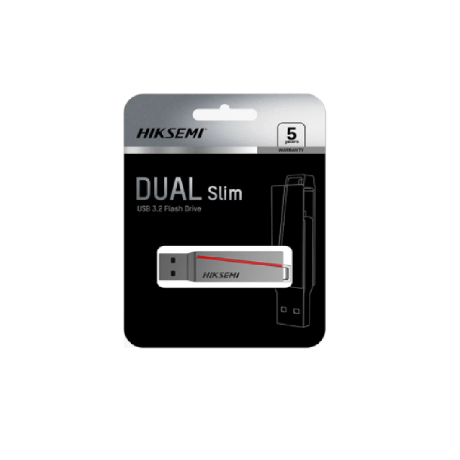 Hiksemi Dual Slim 32GB USB3.2 Flash Drive, Grey HS-USB-E307C - зураг 3