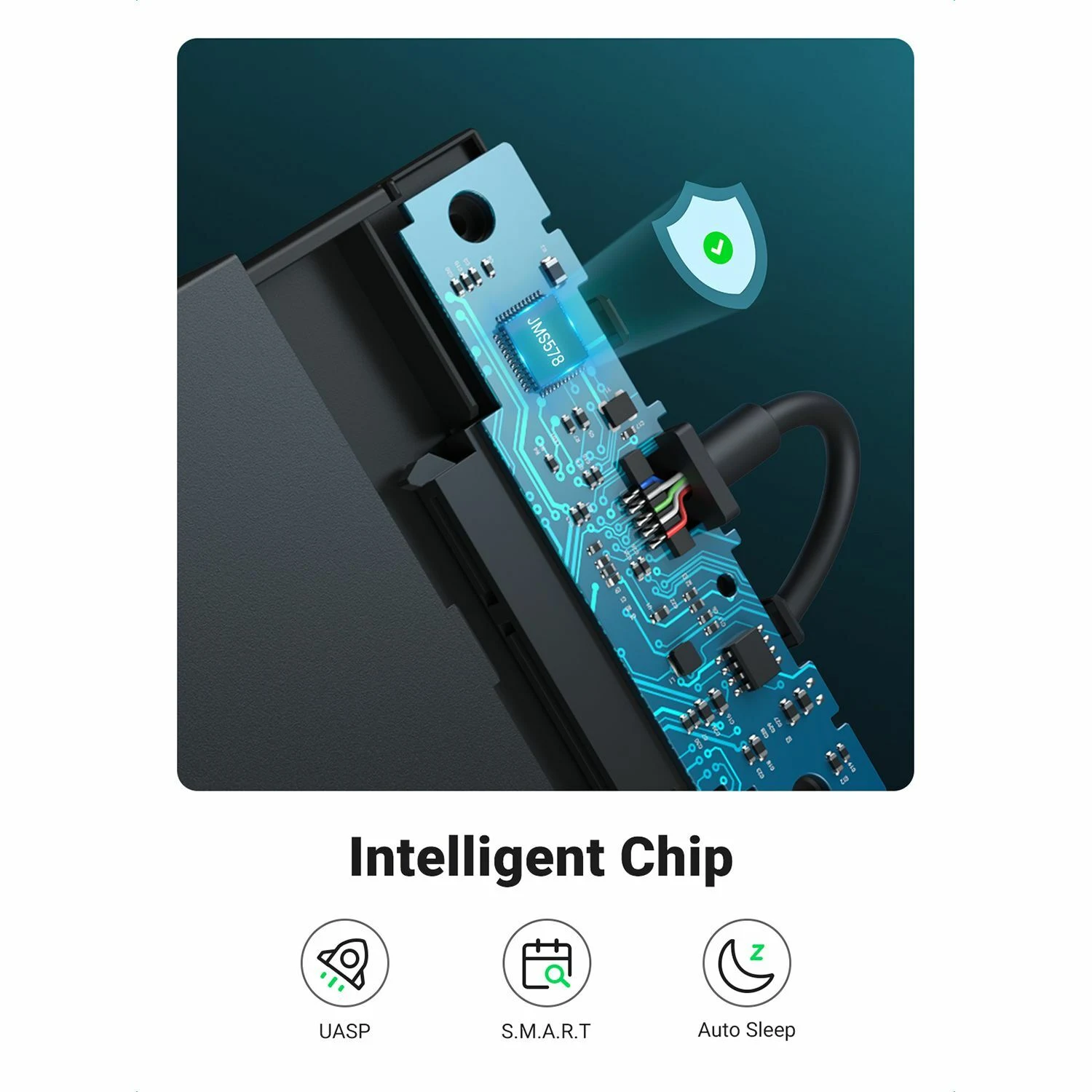 UGREEN USB 3.0 to SATA 2.5 inch Hard Drive Enclosure (30719) - зураг 4