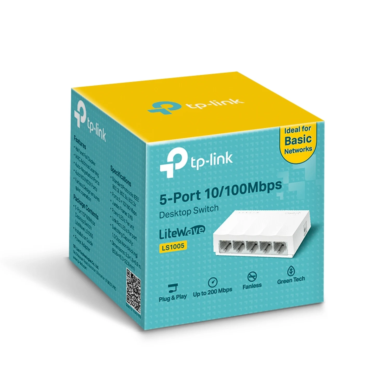 TP-Link LS1005 5-Port 10/100Mbps Desktop Network Switch ( Свич Салаалагч , Сүлжээний Төхөөрөмж ) - зураг 4