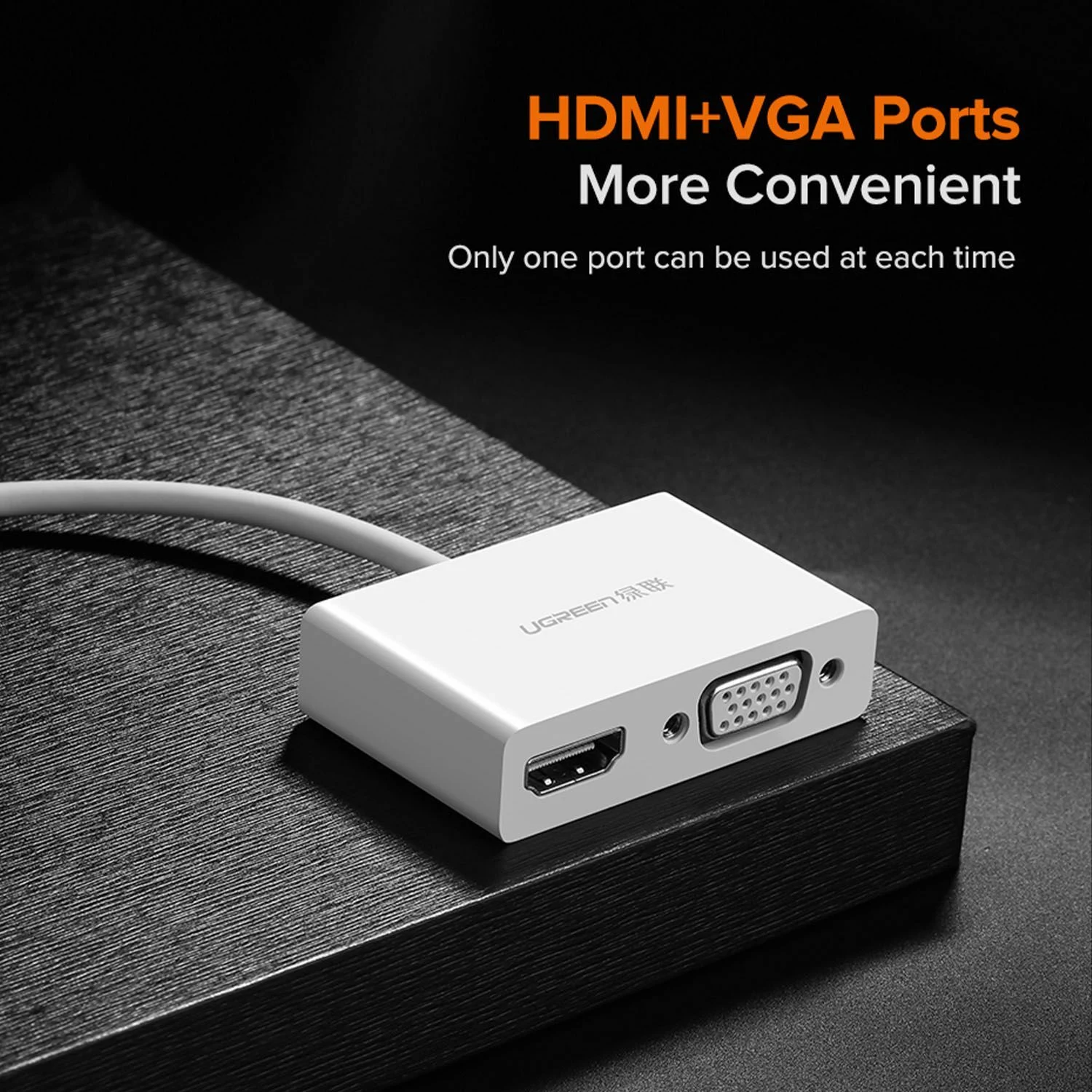 UGREEN USB-C Male to HDMI + VGA Female Converter (30843) - зураг 3