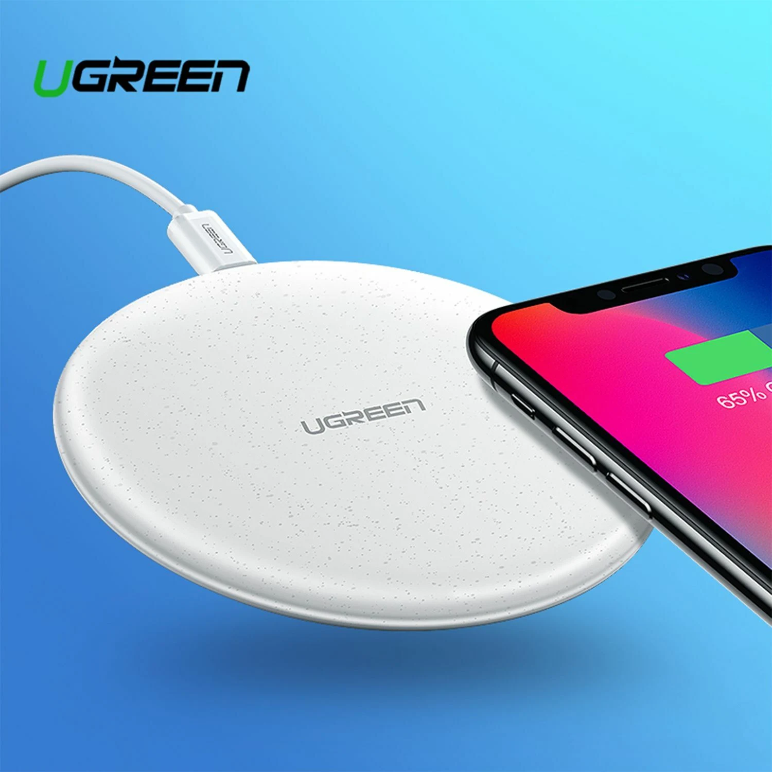 UGREEN USB-A 15W Qi Wireless Charging Pad for iPhone (80537) - зураг 2