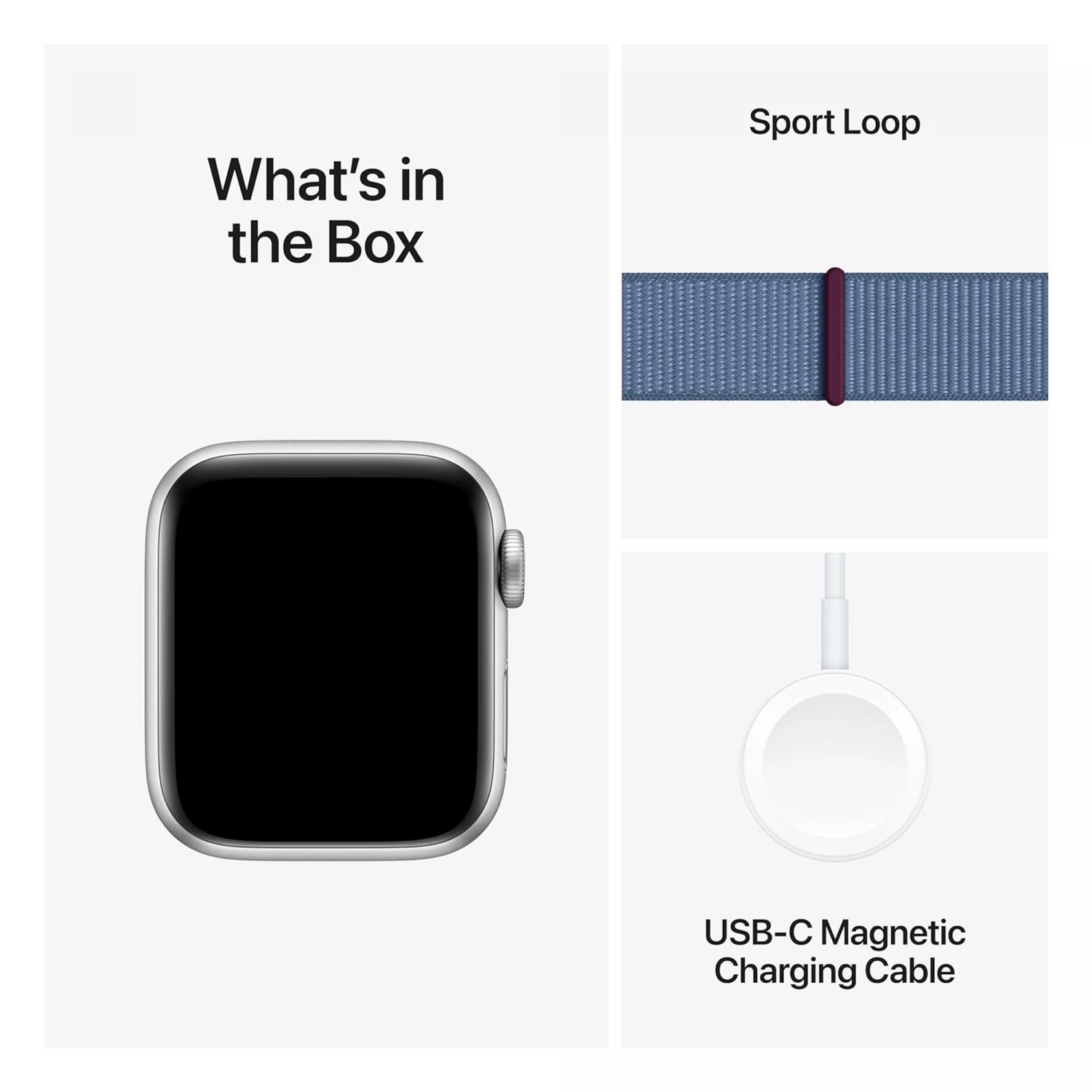 Apple Watch SE (2nd Gen) GPS 40mm Silver Aluminium Case with Blue Cloud Sport Loop /MXEE3/ - зураг 4