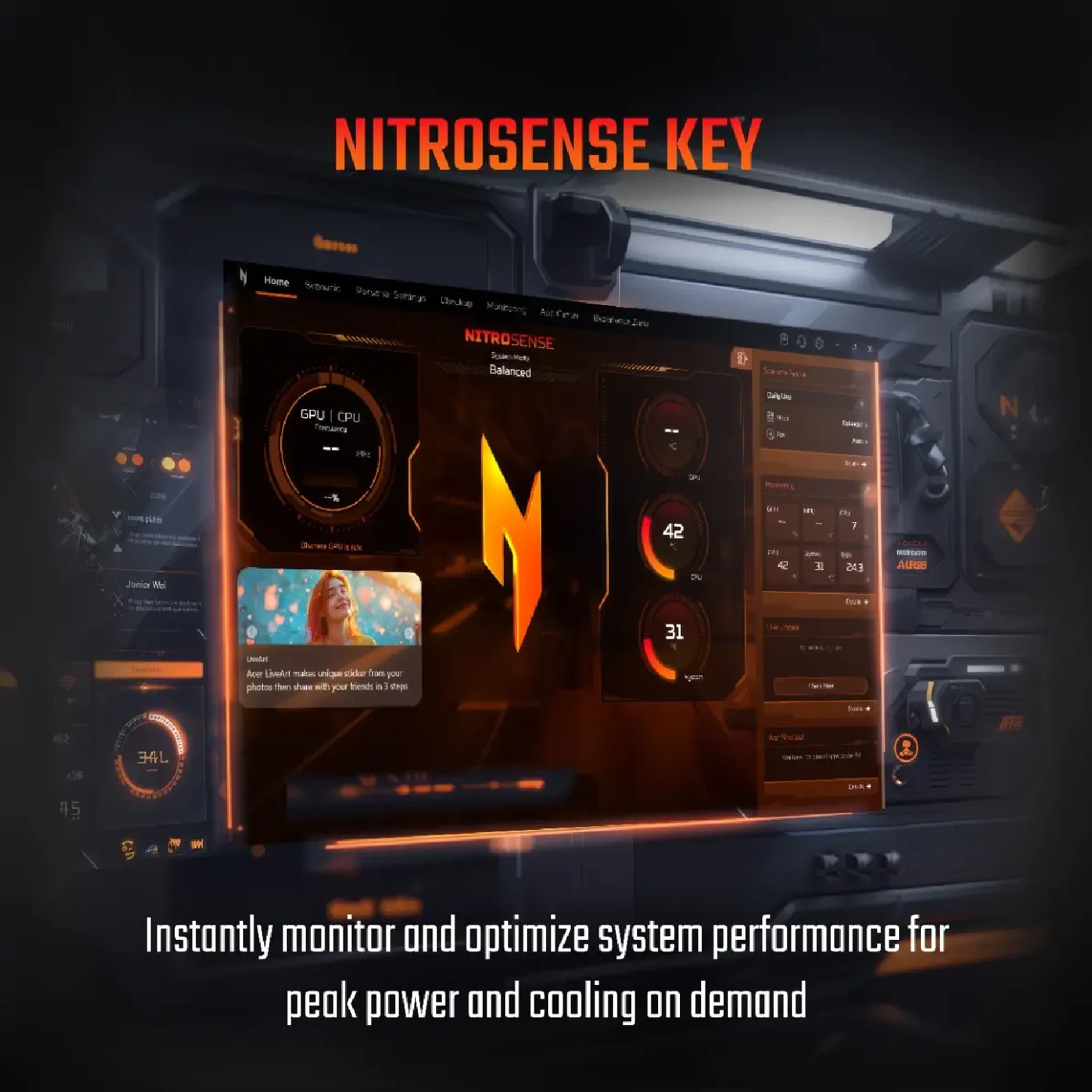 Acer Nitro V 15 ANV15-52-71D6 Intel Core i7-13620H, DDR4 16GB RAM, 512GB PCIe NVMe SSD, NV RTX5050 8GB, 15.6-inch 165Hz IPS FHD, Win11 Home, Black - зураг 6