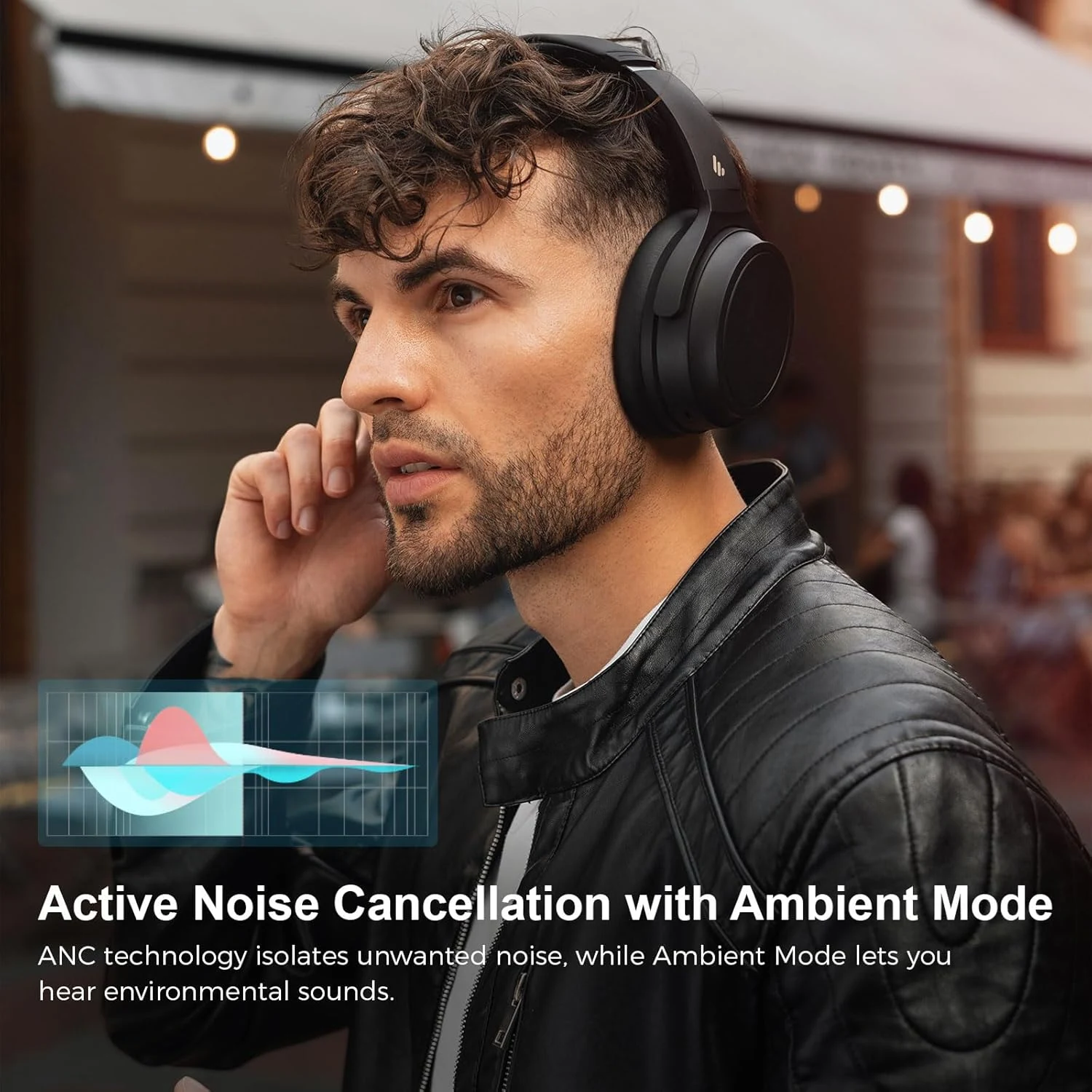 Edifier WH700NB Pro Active Noise Cancelling Bluetooth Headphones, Black / Чихэвч / - зураг 3