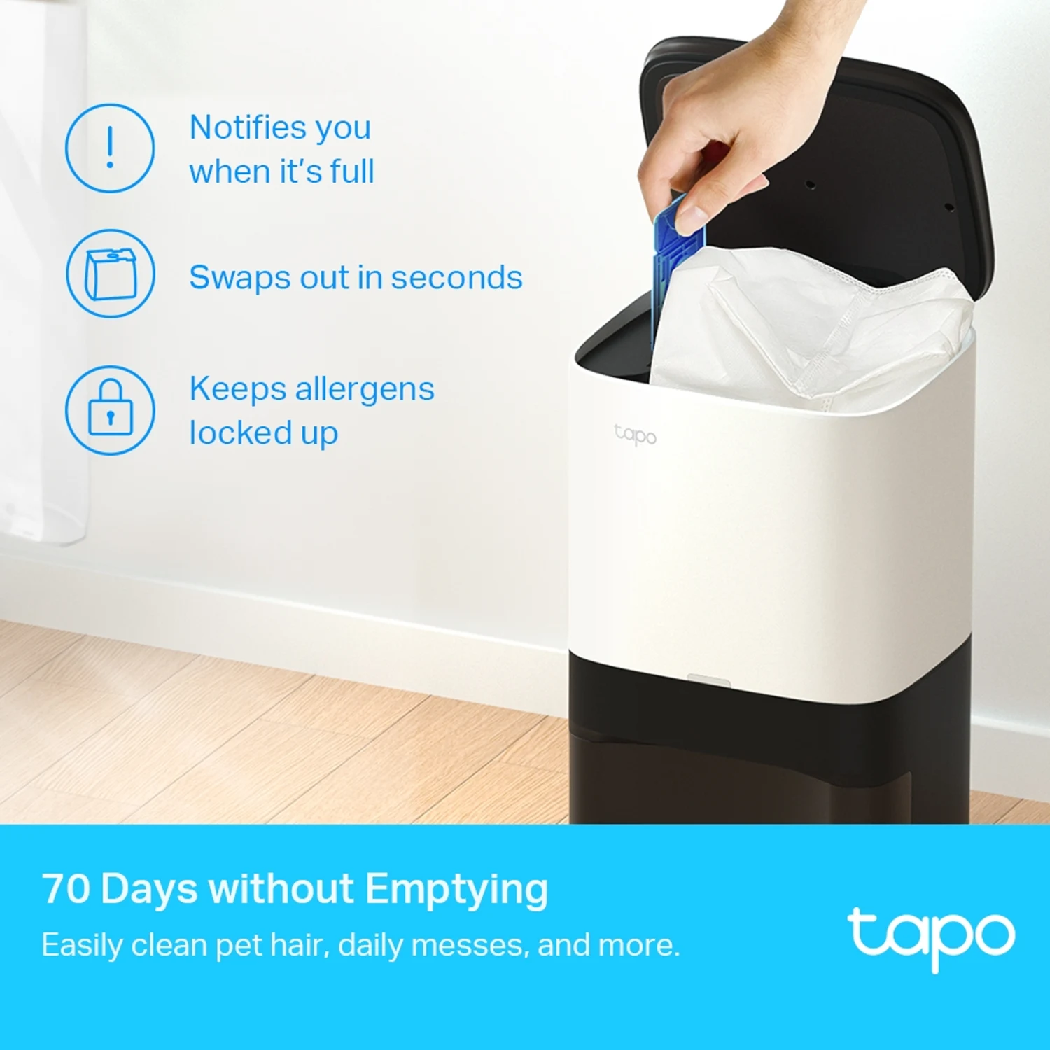 Tapo RV10 Plus Robot Vacuum & Mop + Smart Auto-Empty Dock - зураг 6