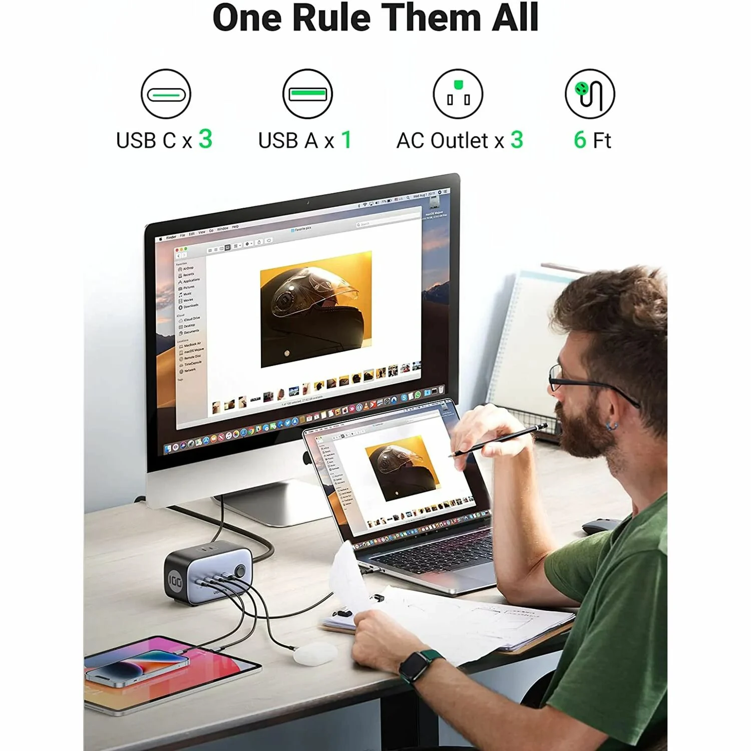 UGREEN DigiNest 100W USB-C DigiNest Pro Charging Station (60167) - зураг 2