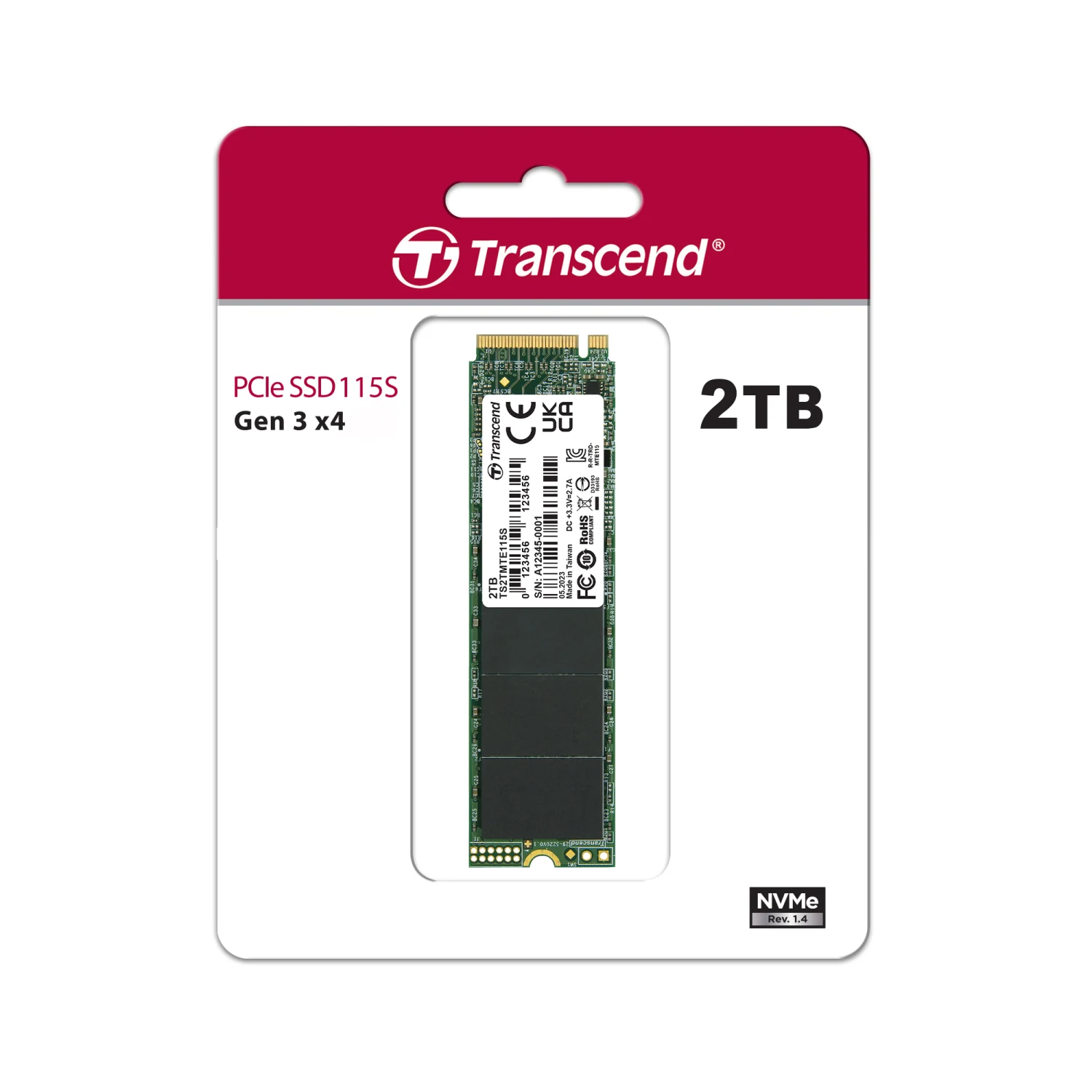 Transcend 2TB 115S NVMe PCIe Gen3 M.2 2280 Internal SSD /TS2TMTE115S/ - зураг 4