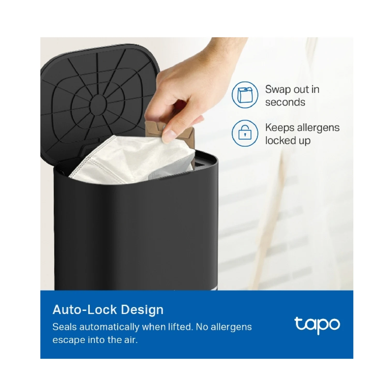 Tapo RVA202 Tapo Robot Vacuum Disposable Dust Bag (5 Pcs) - зураг 4