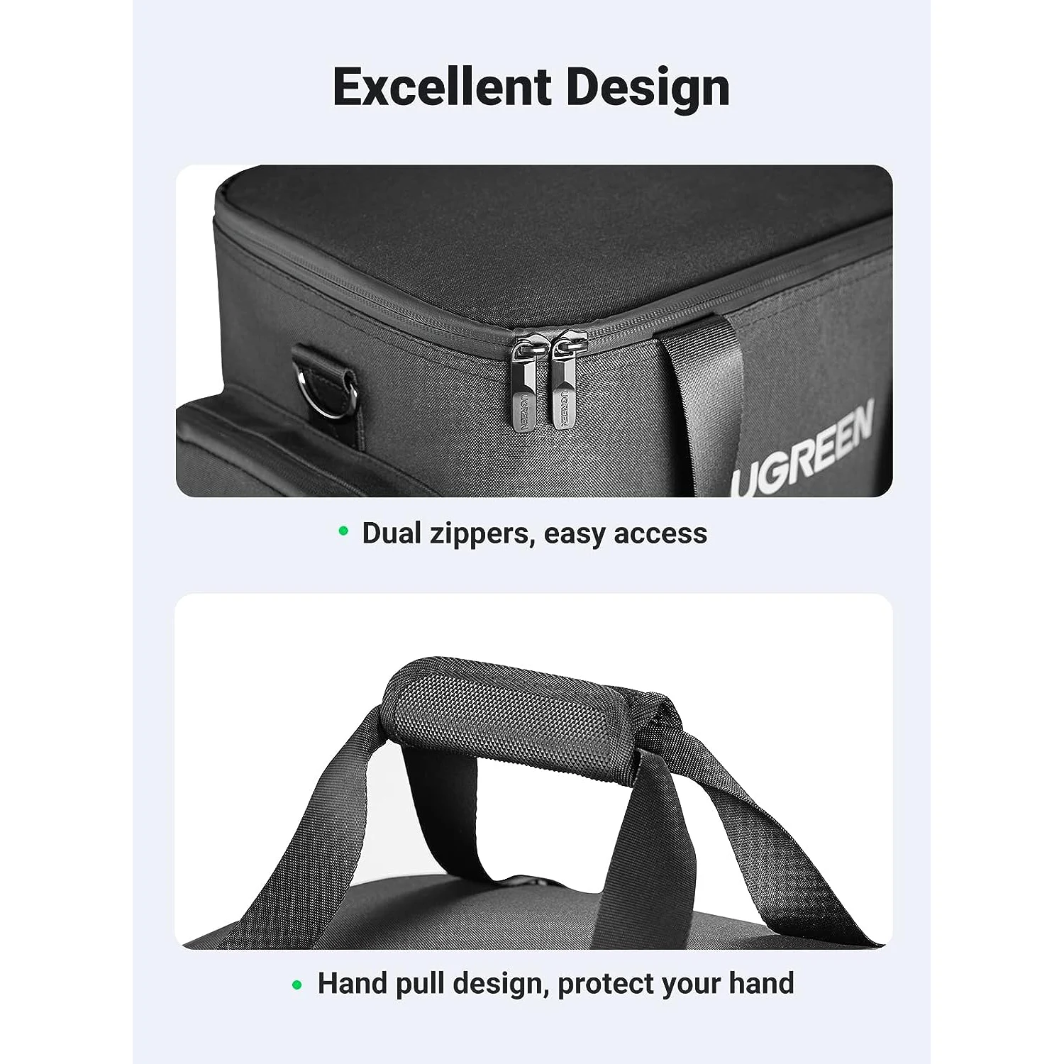 UGREEN Hard Carrying Case Bag for PowerRoam 1200 Black (15237) - зураг 4