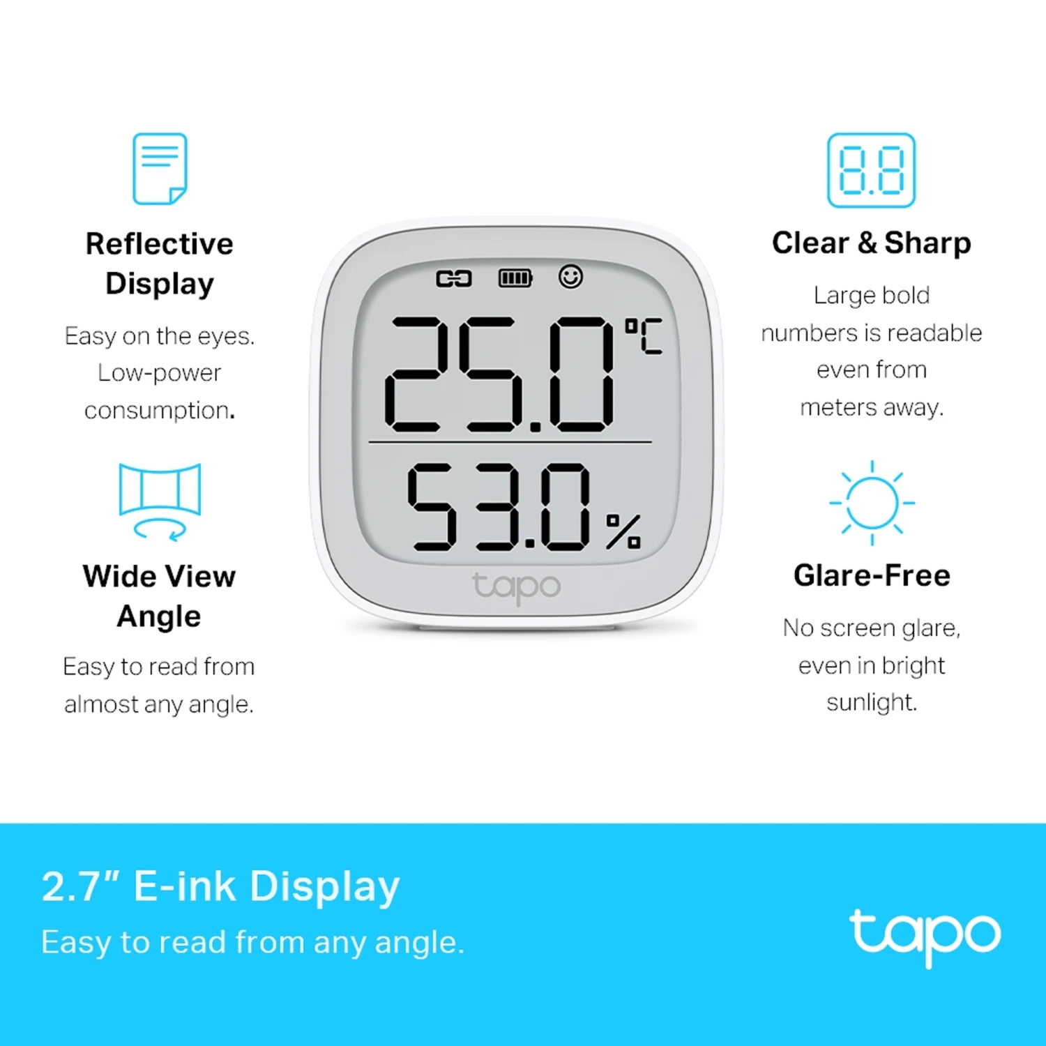 Tapo T315 Smart Temperature & Humidity Monitor / Гэрийн ухаалаг систем , Температур мэдрэгч / - зураг 3