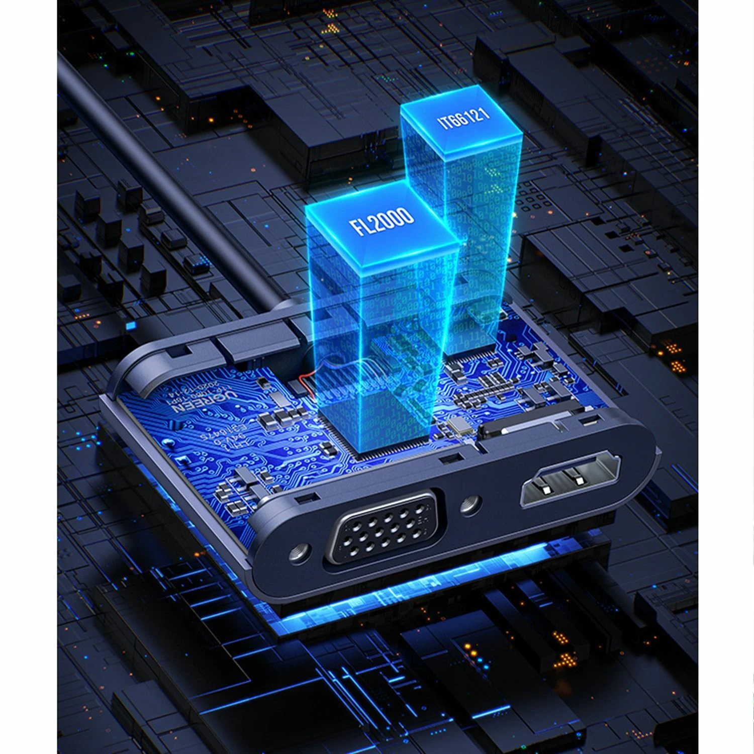 UGREEN USB 3.0 to HDMI and VGA converter (20518) - зураг 4