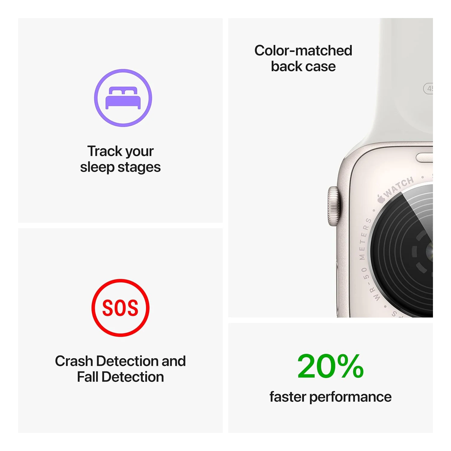 Apple Watch SE (2nd gen) GPS 40mm Starlight Aluminum Case with Starlight Sport Band (M/L) /MR9V3/ - зураг 4
