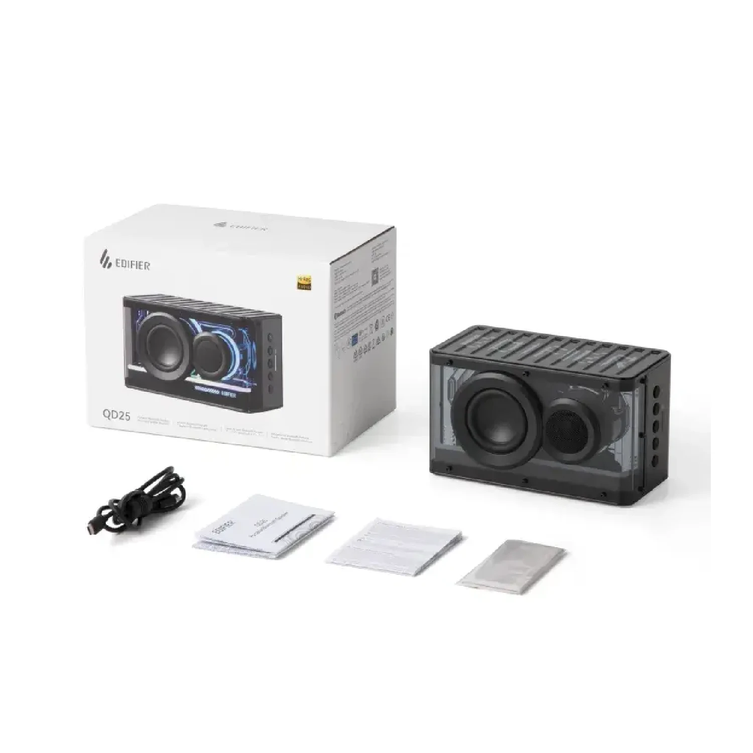 Edifier QD25 Tabletop Bluetooth Hi-Res Audio Speaker, Black / Чанга яригч / - зураг 3