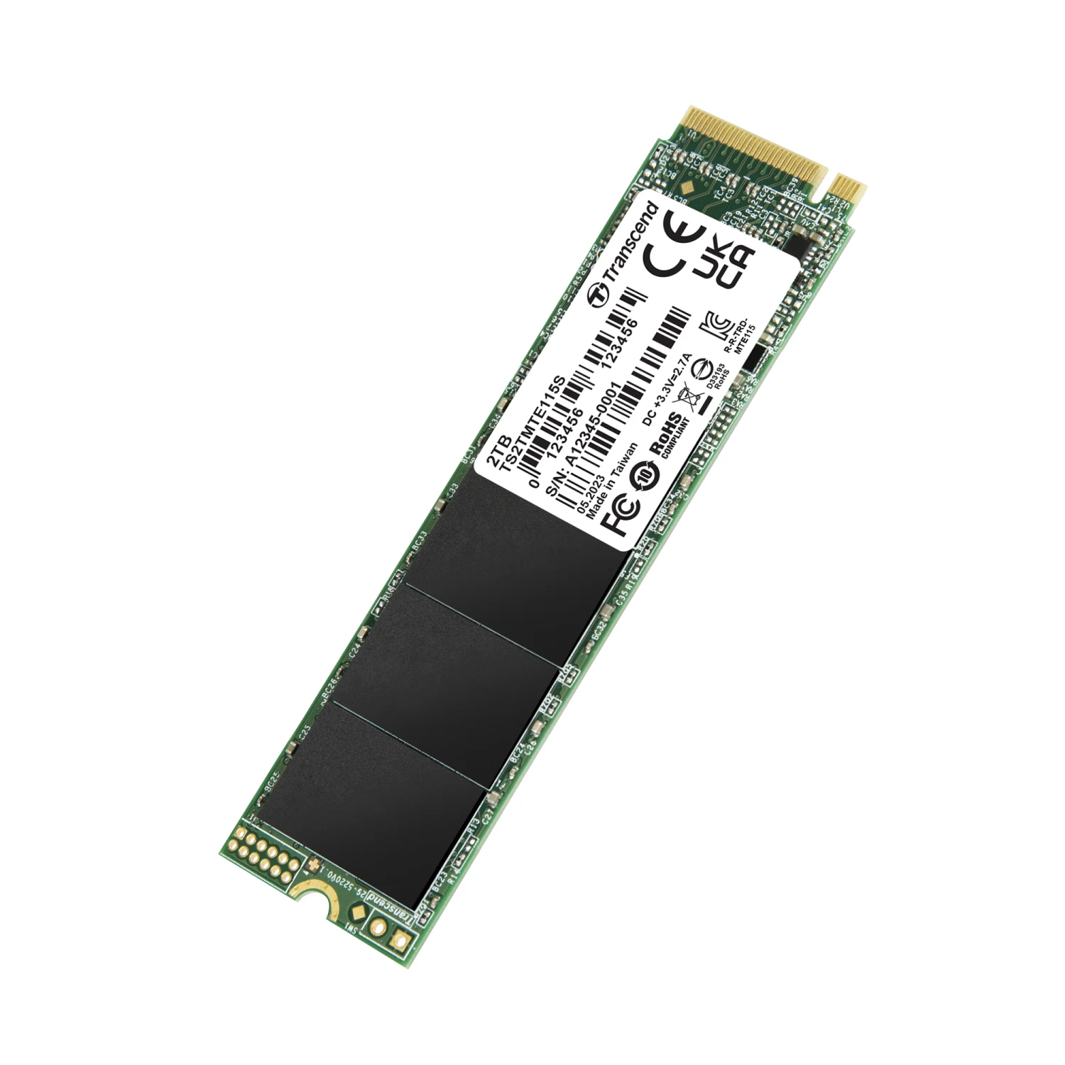 Transcend 2TB 115S NVMe PCIe Gen3 M.2 2280 Internal SSD /TS2TMTE115S/ - зураг 2