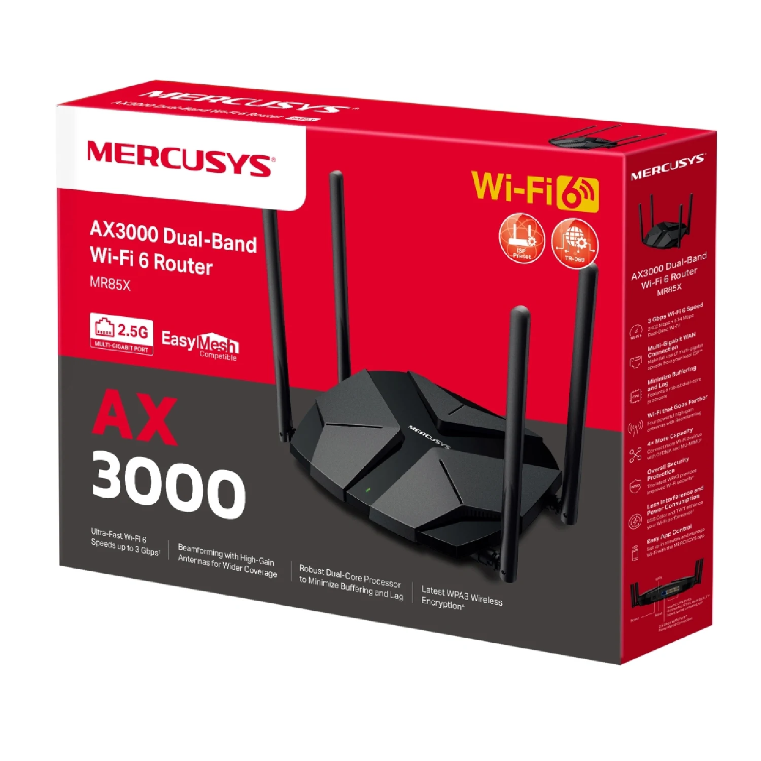 Mercusys MR85X AX3000 Dual-Band Wi-Fi6 Router / Свич салаалагч , Сүлжээний Төхөөрөмж / - зураг 5