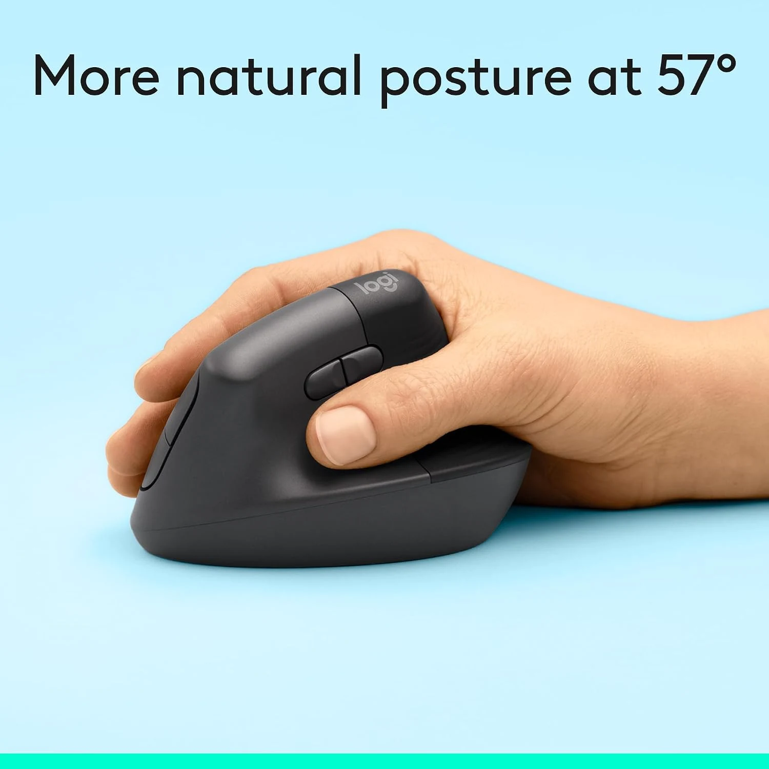 Logitech Ergo Series Lift Wireless Mouse Black - зураг 5