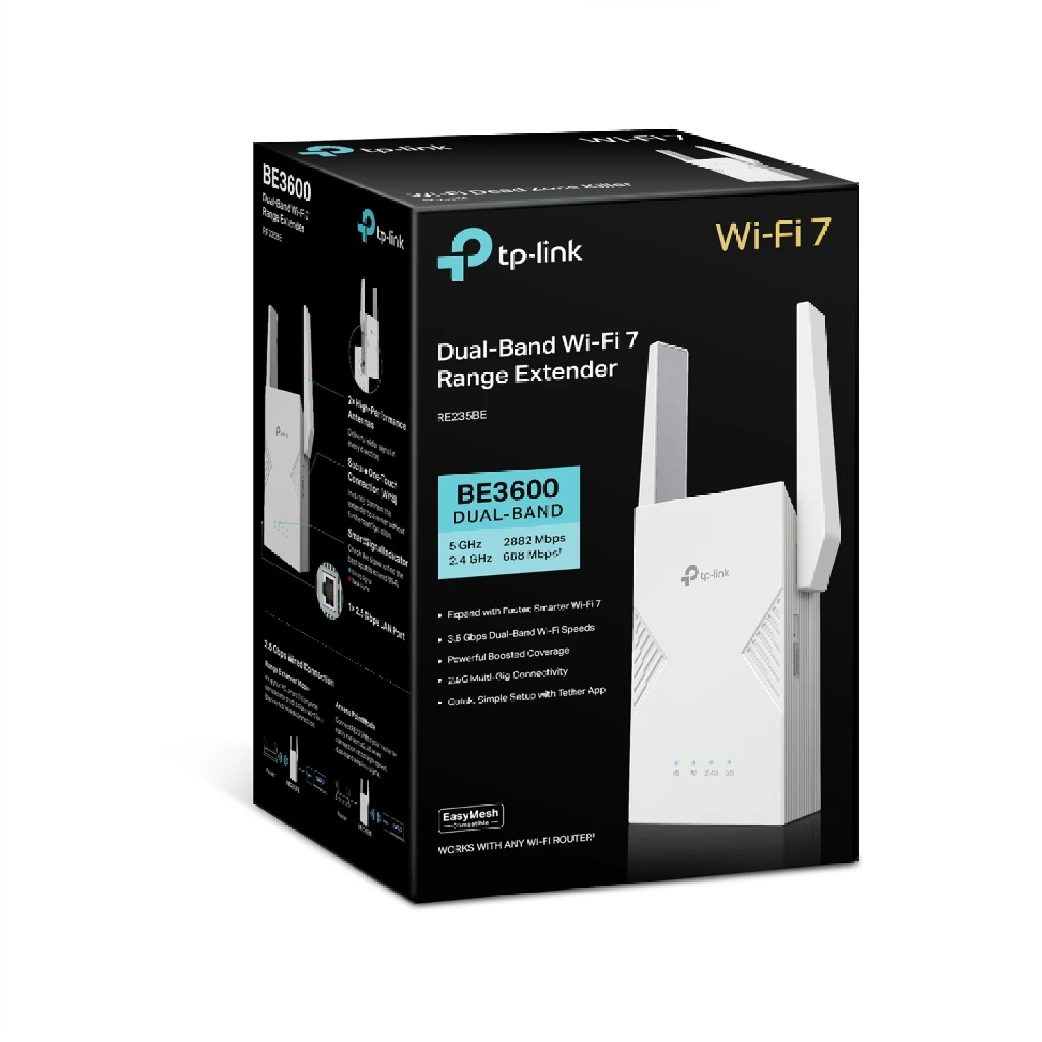 TP-Link RE235BE BE3600 Dual-Band Wi-Fi 7 Range Extender ( Утасгүй Хүлээн Авагч , Сүлжээний Төхөөрөмж ) - зураг 10