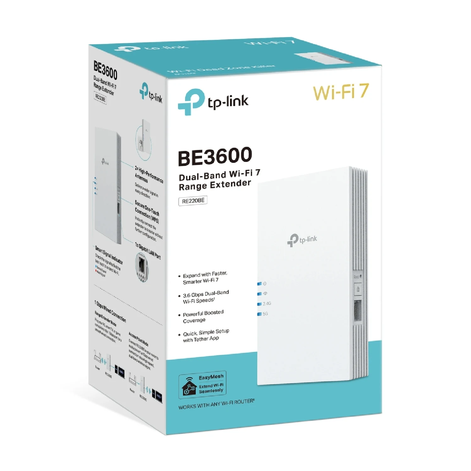TP-Link RE220BE BE3600 Dual-Band Wi-Fi 7 Range Extender - зураг 5