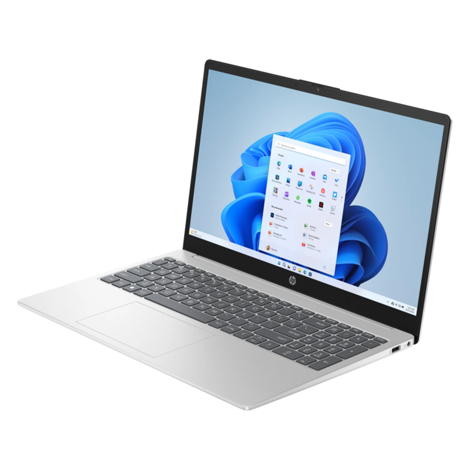 HP Laptop 15-fd0320TU Intel Core i7-1355U, 8GB DDR4 3200MHz RAM, 512GB PCIe NVMe M.2 SSD, Intel Iris Xe, 15.6-inch FHD Antiglare Ultraslim, Win11 Home, Natural Silver - зураг 2