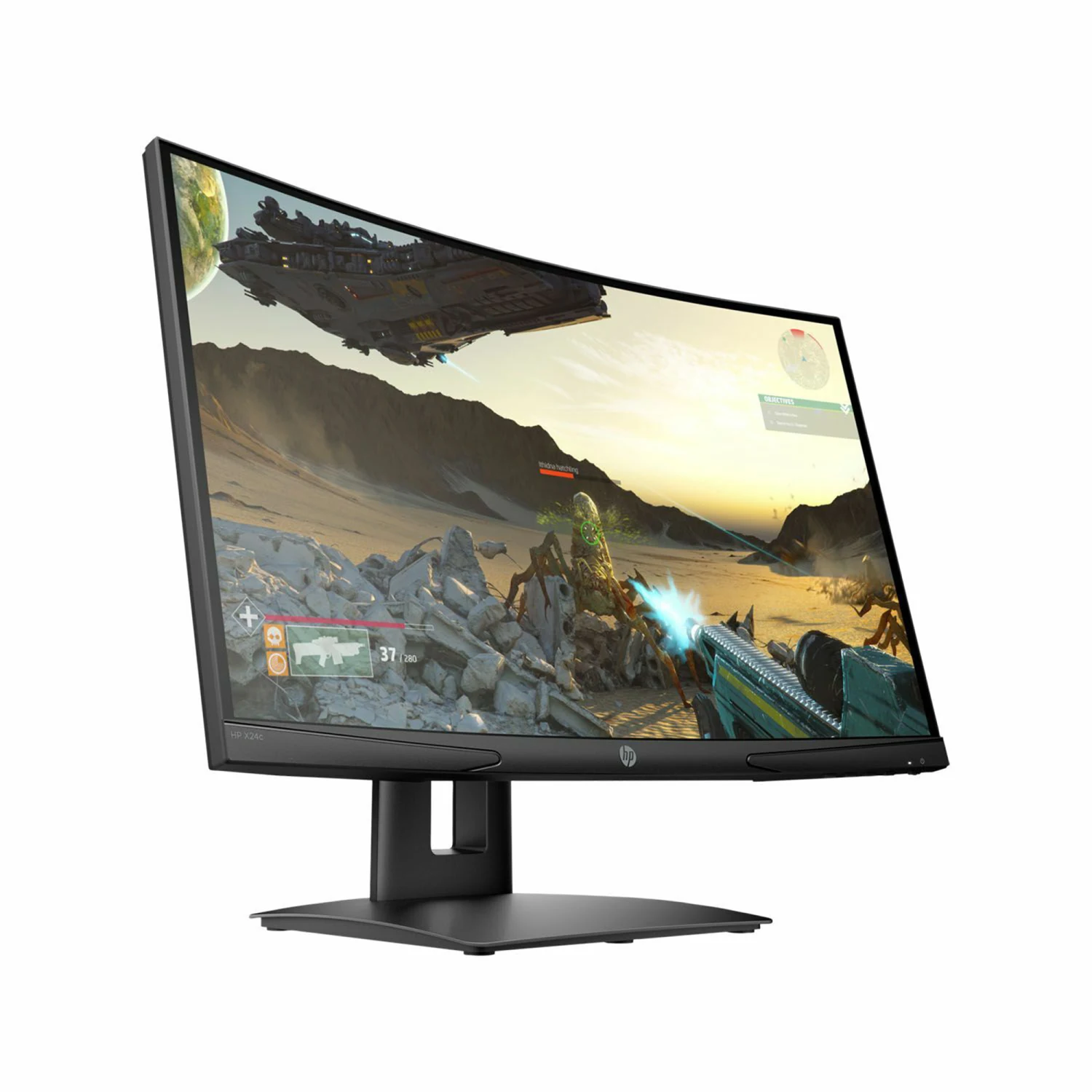 HP X24c 24-inch FHD Anti-glare, AMD FreeSync 144Hz IPS Curved Gaming Monitor / Компьютерийн Дэлгэц / - зураг 2