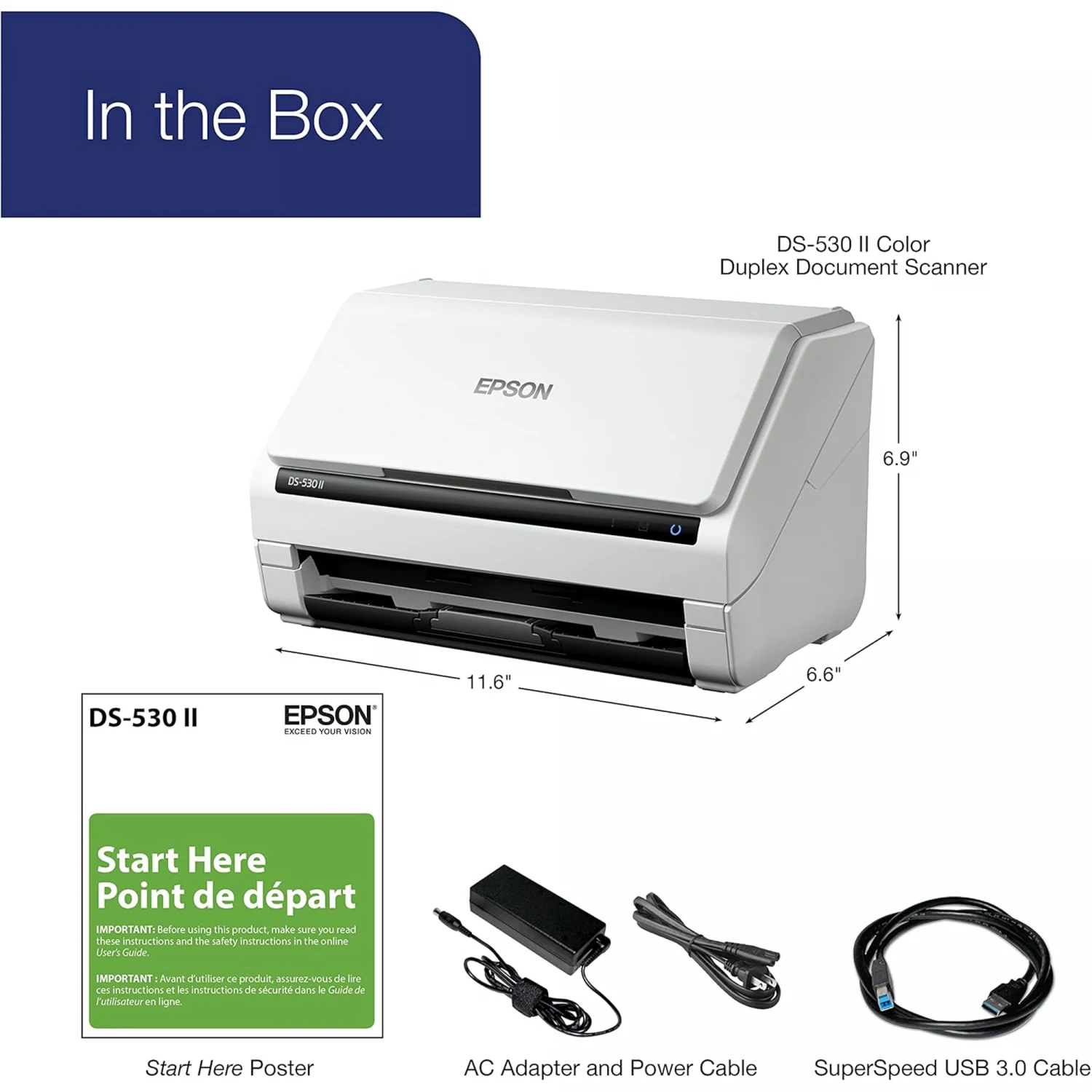 Epson DS-535II Color Duplex Document Scanner / Сканнер / - зураг 3