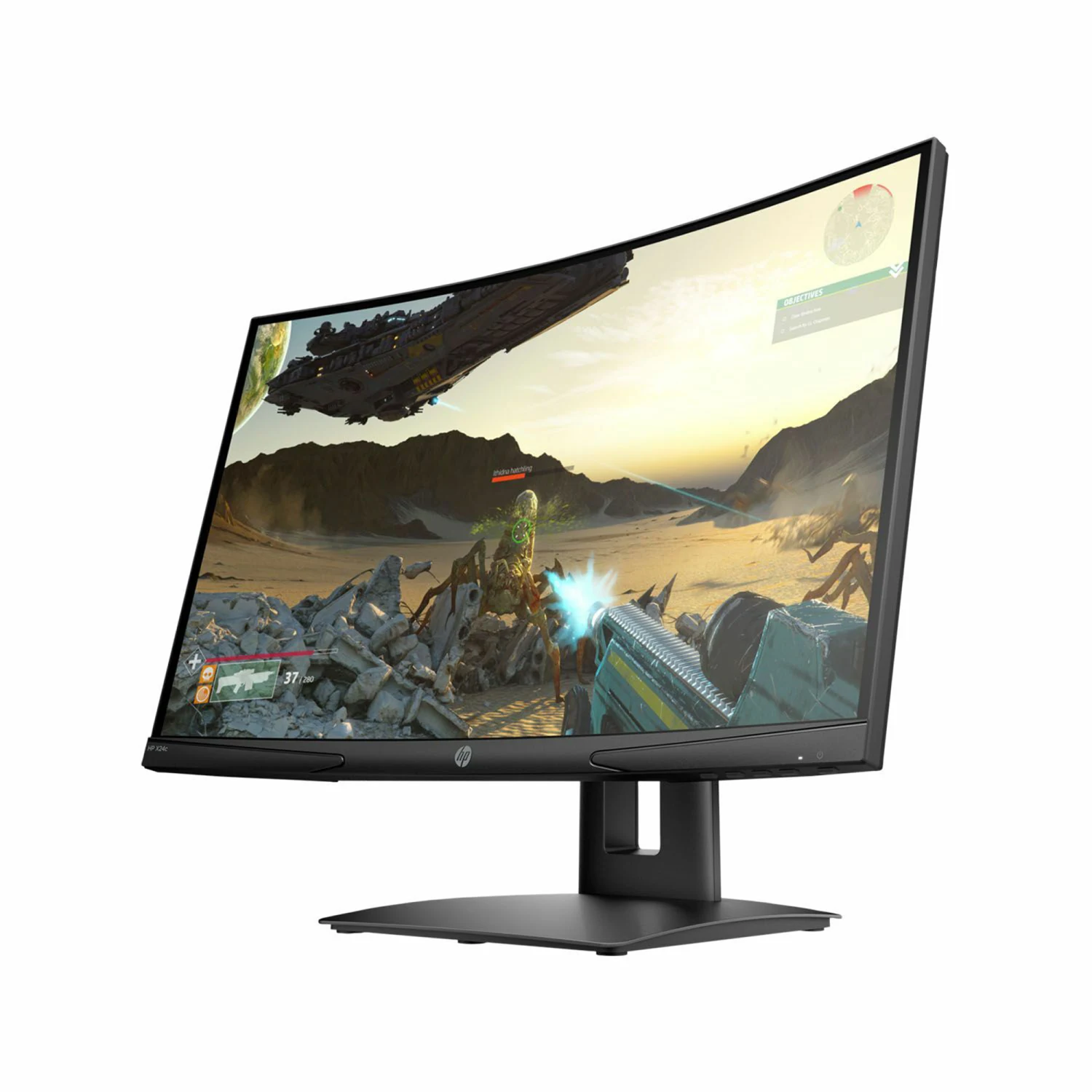HP X24c 24-inch FHD Anti-glare, AMD FreeSync 144Hz IPS Curved Gaming Monitor / Компьютерийн Дэлгэц / - зураг 3